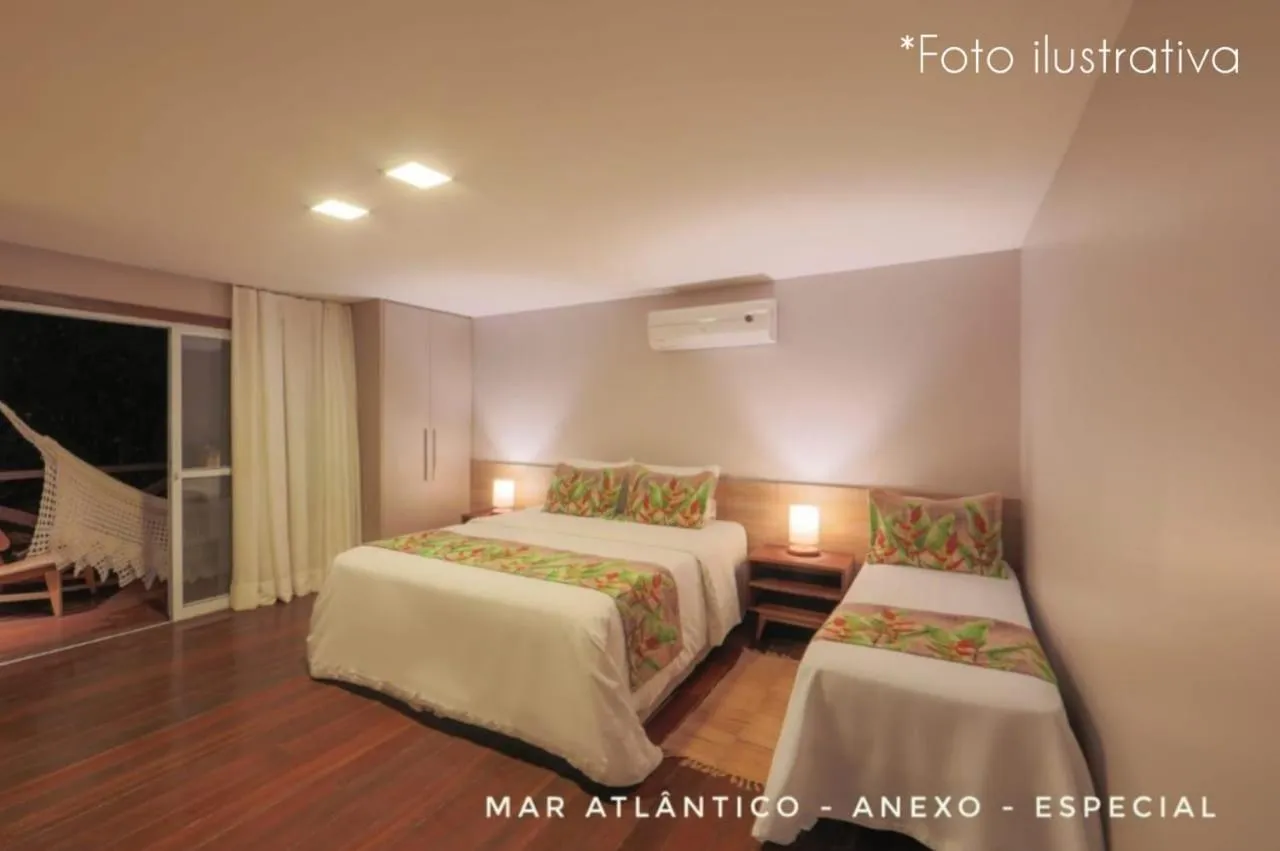 Bed in Pousada Mar Atlântico