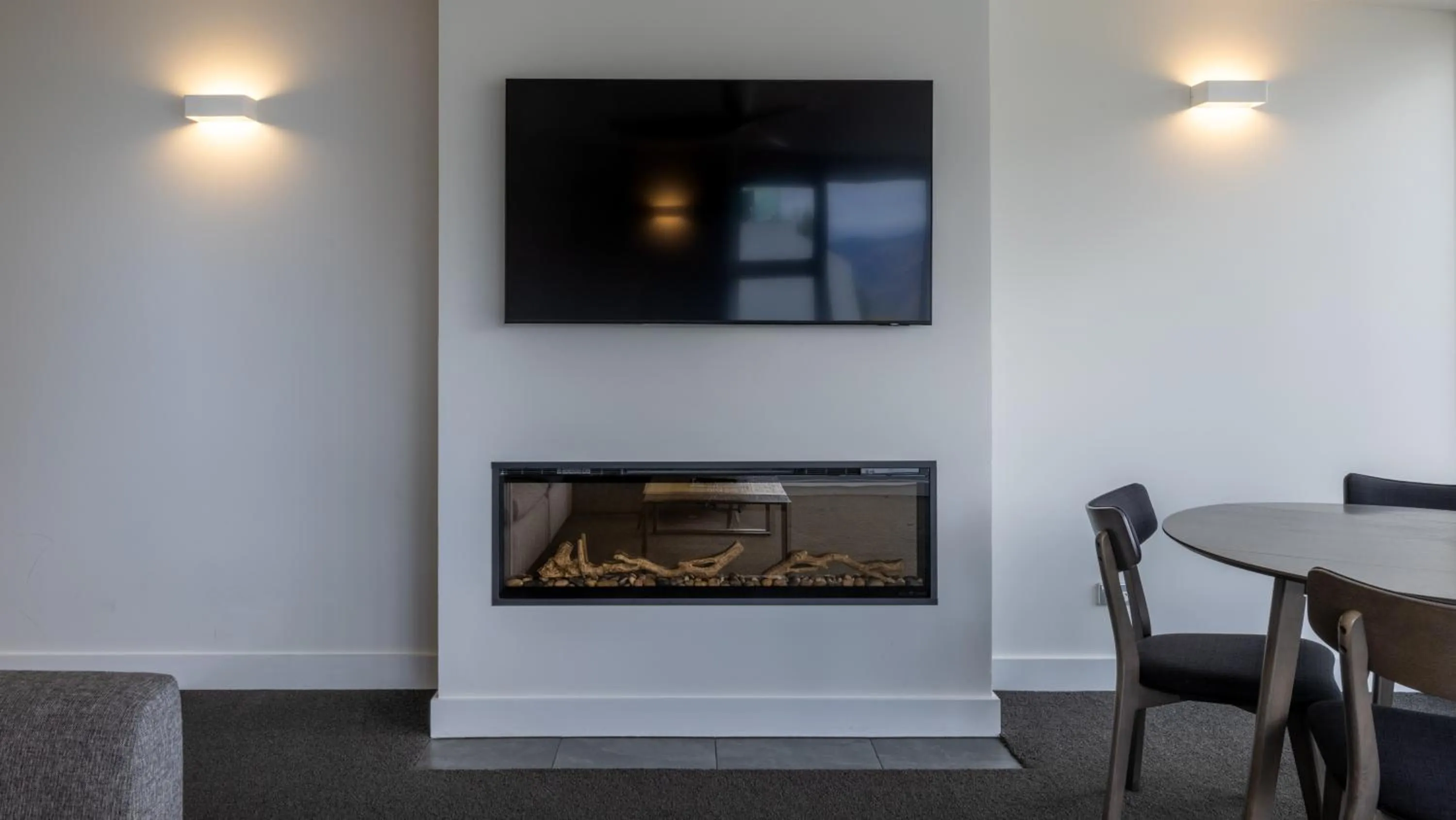 fireplace in The Waterfront