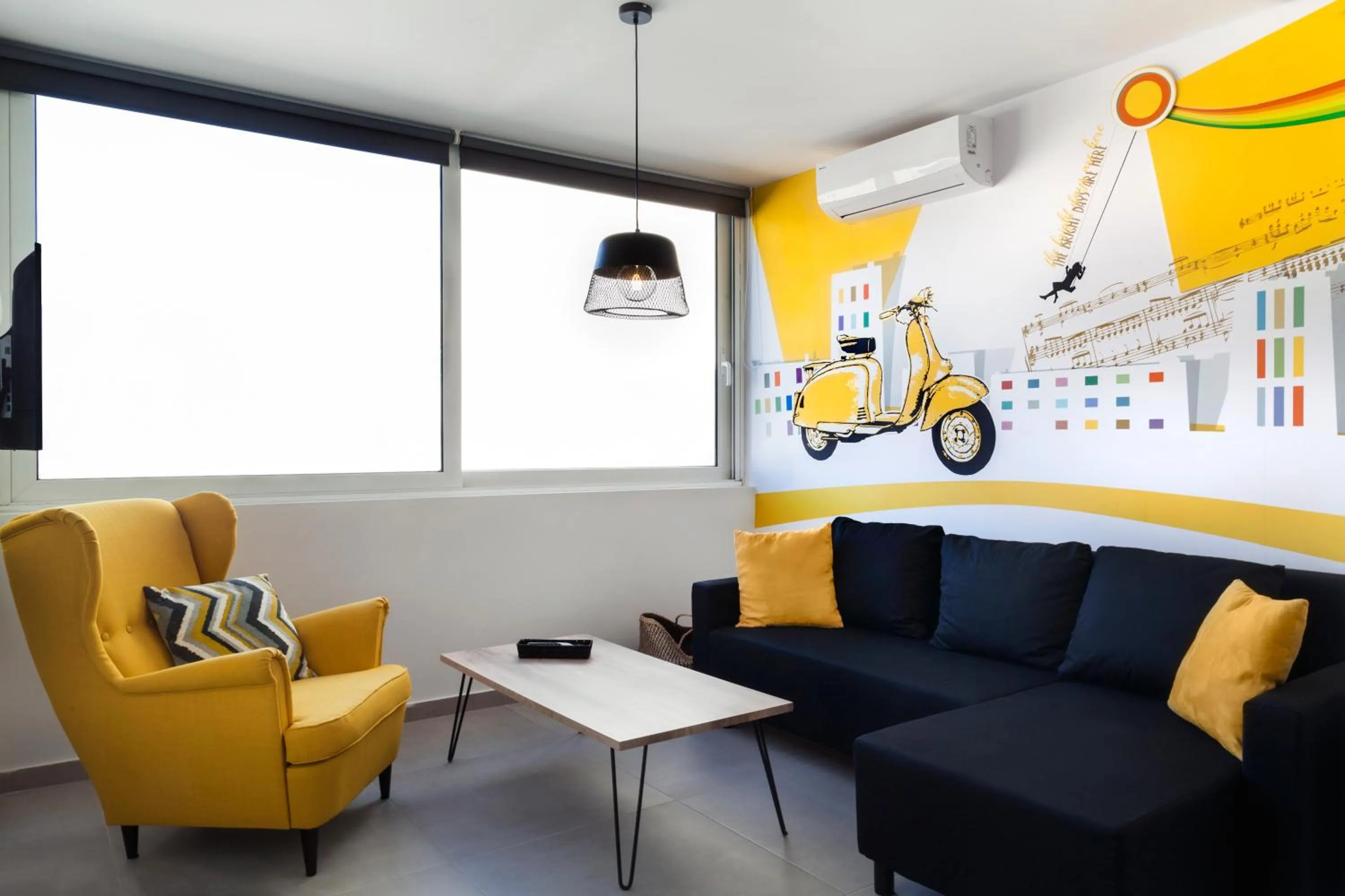 Living room in The Athenians Modern Apartments