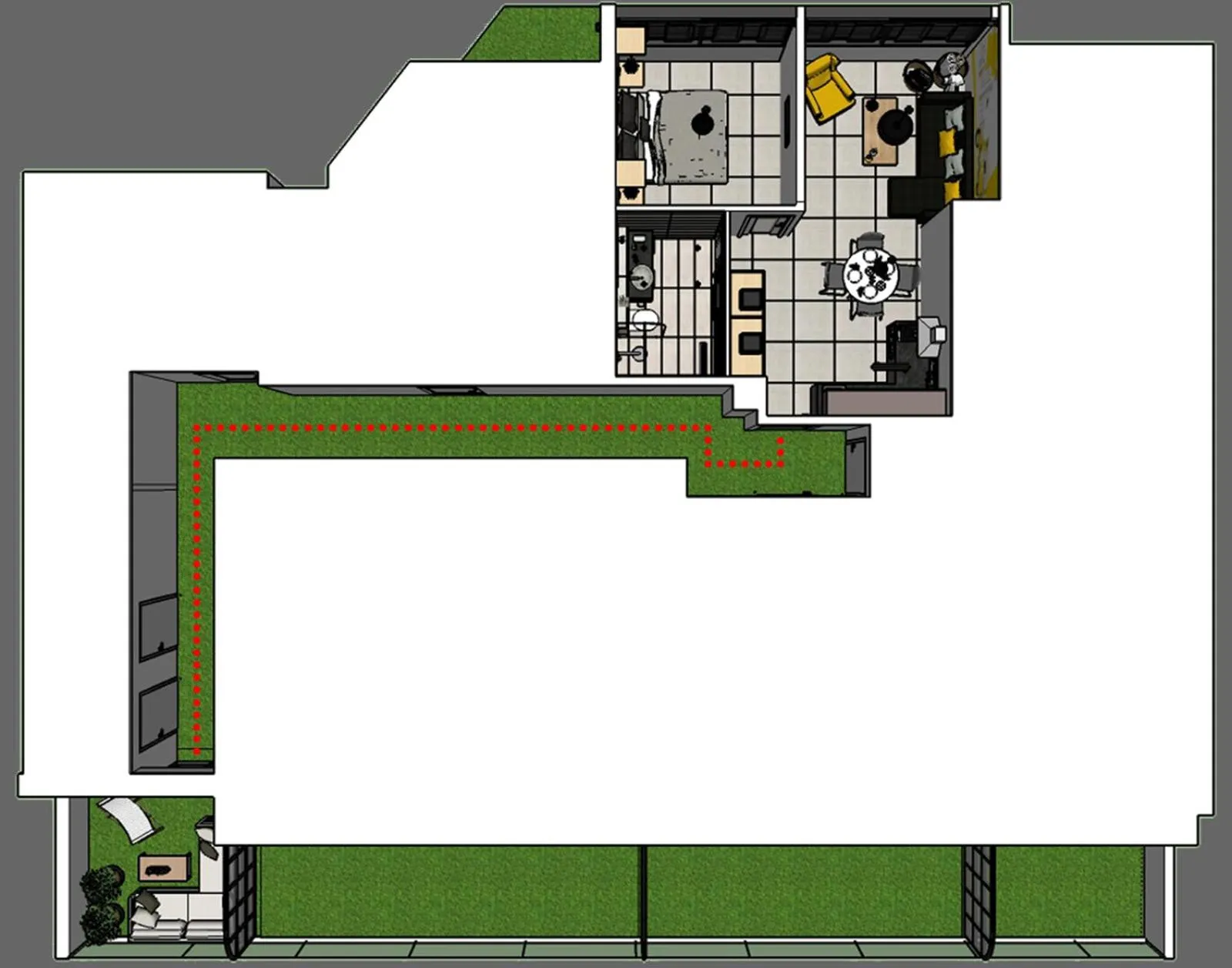 Floor plan in The Athenians Modern Apartments