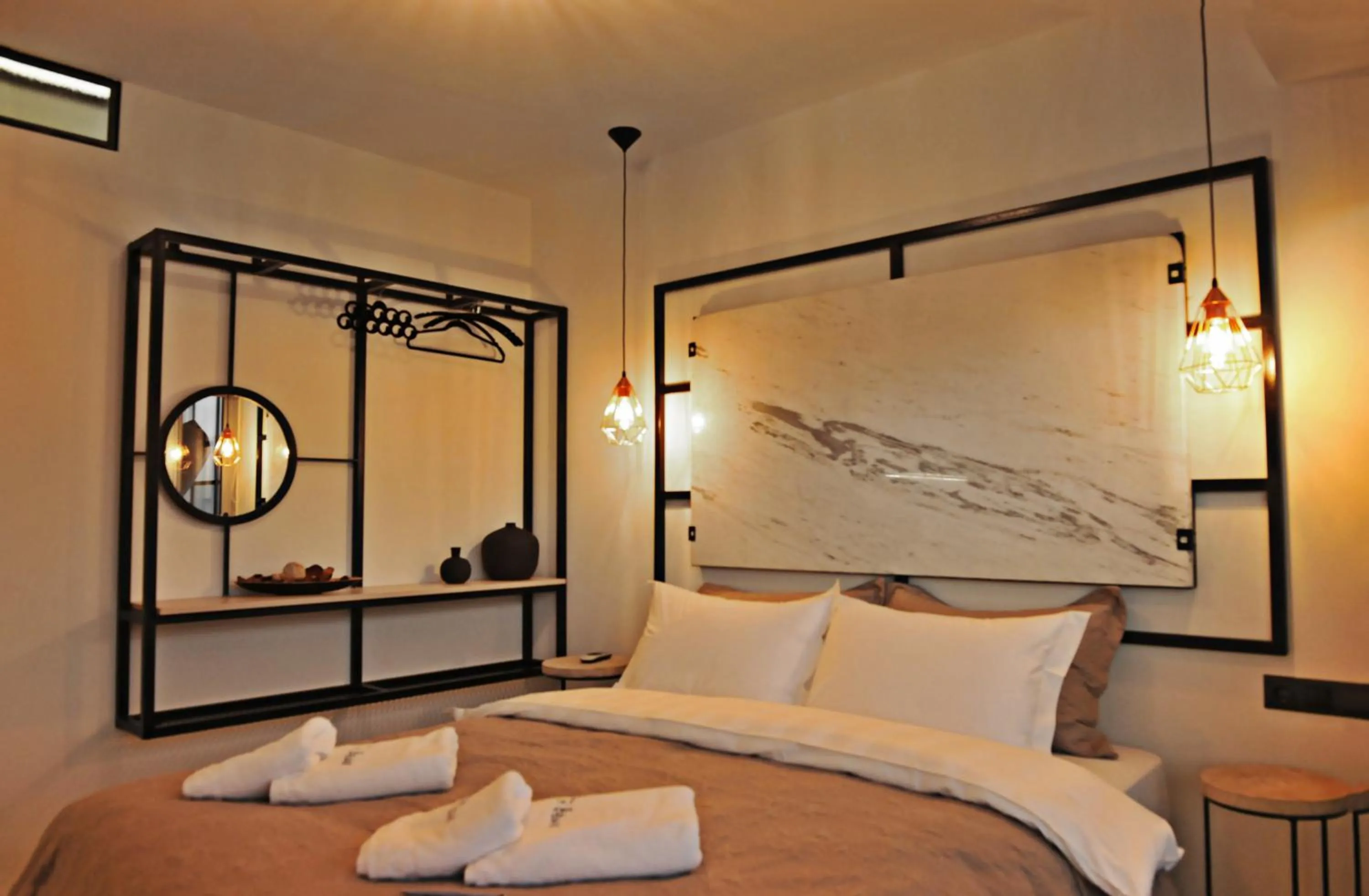 Bed in The Athenians Modern Apartments