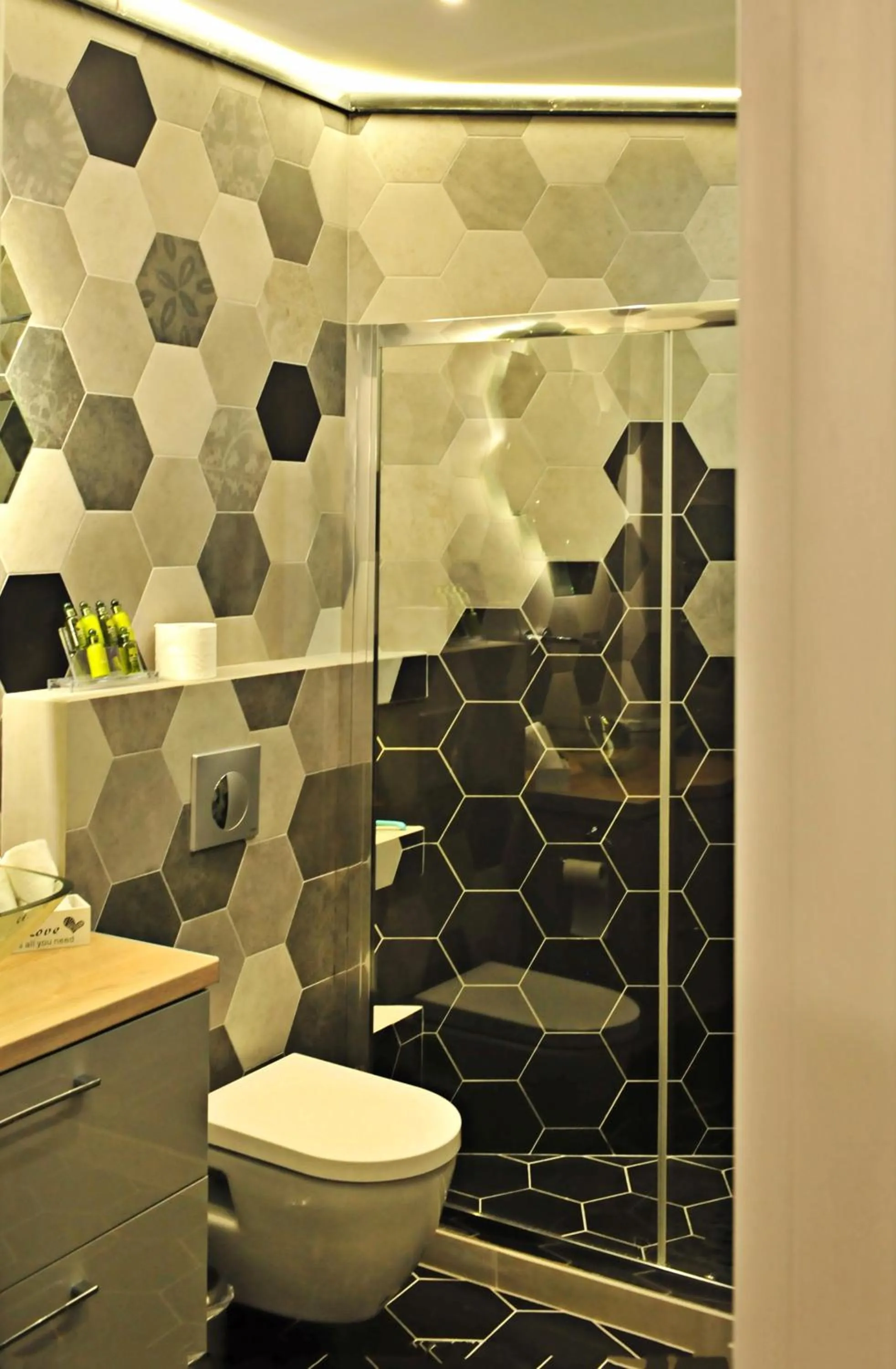 Shower in The Athenians Modern Apartments