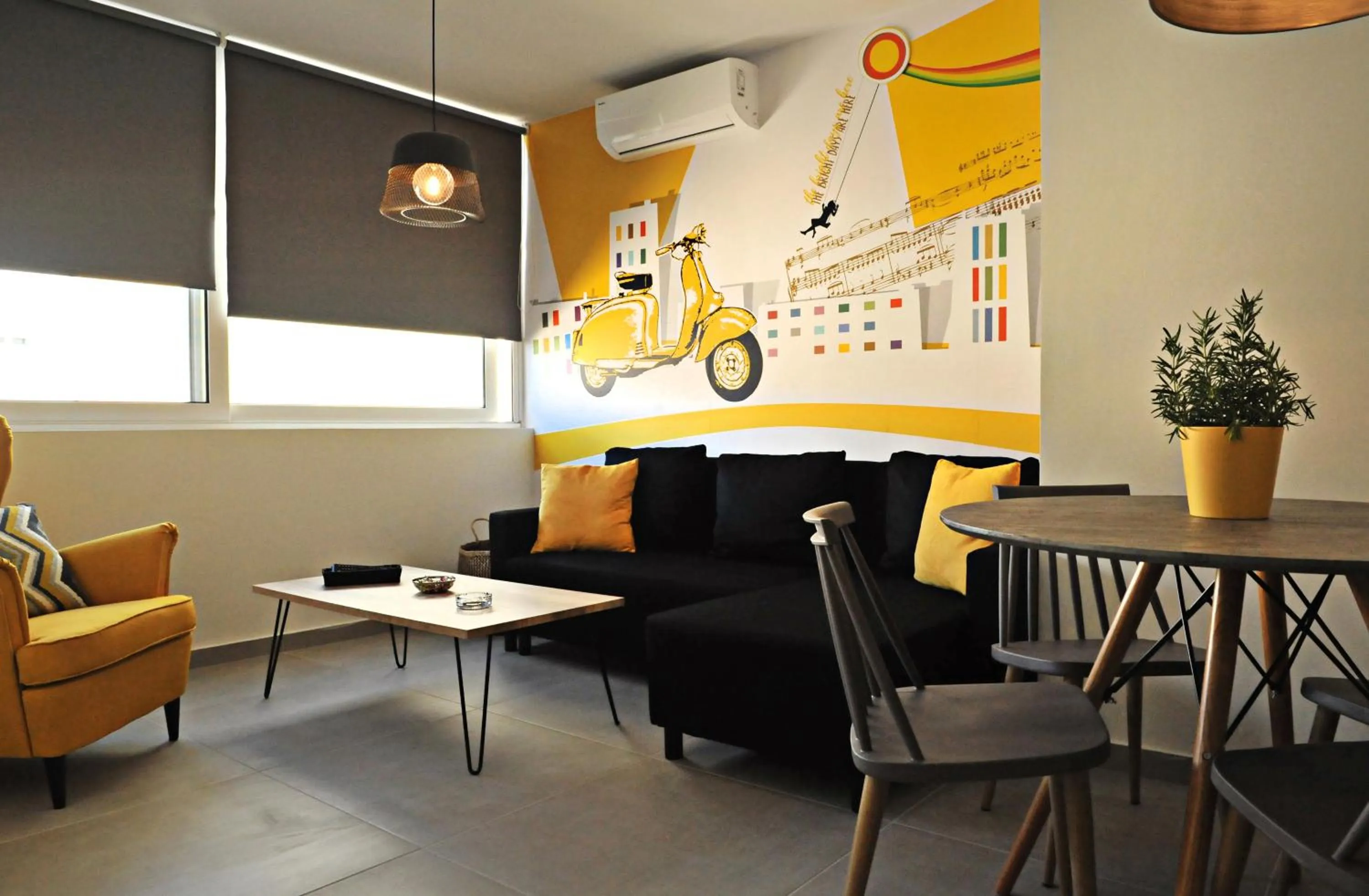 Living room in The Athenians Modern Apartments