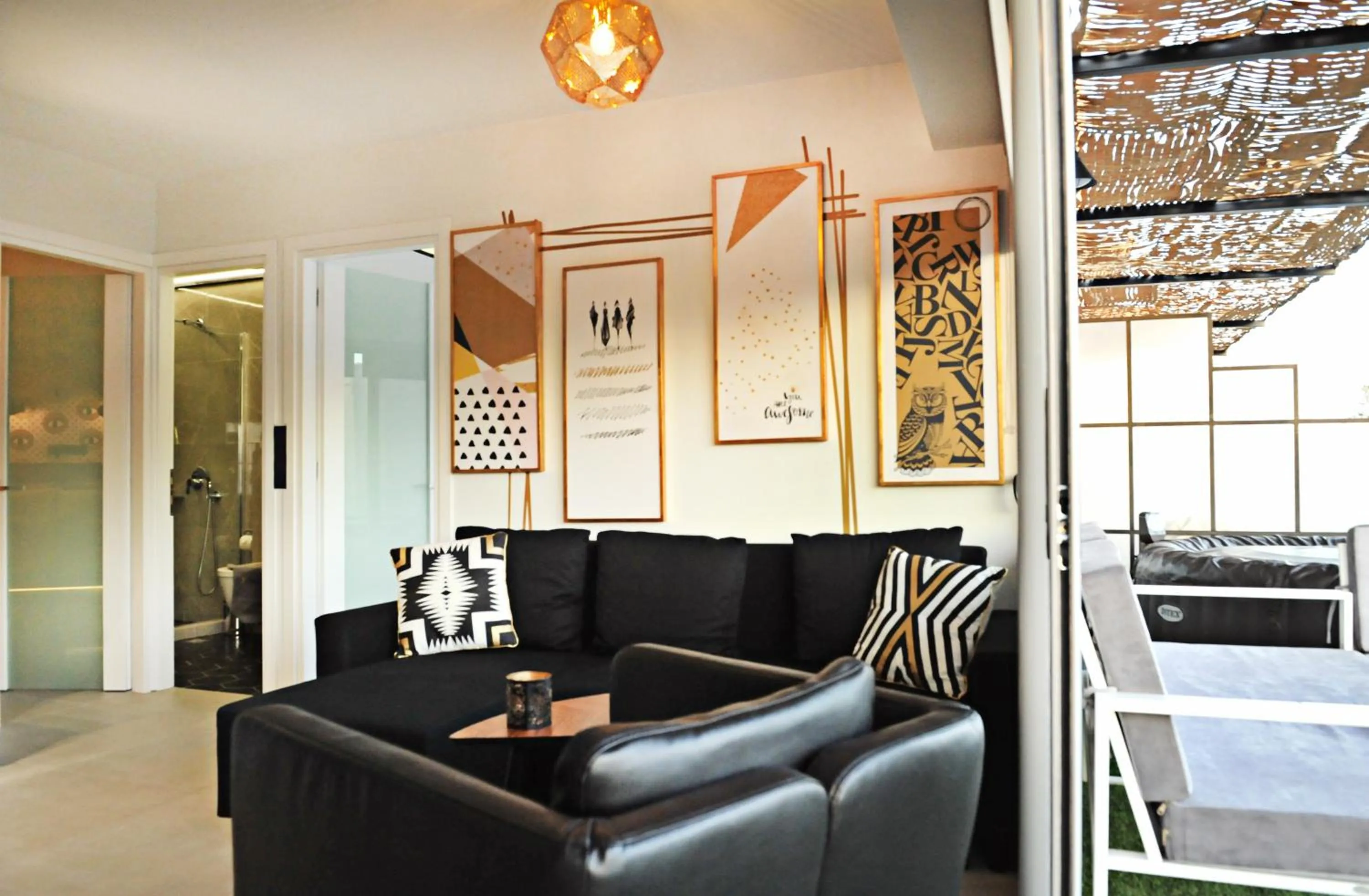 Living room in The Athenians Modern Apartments