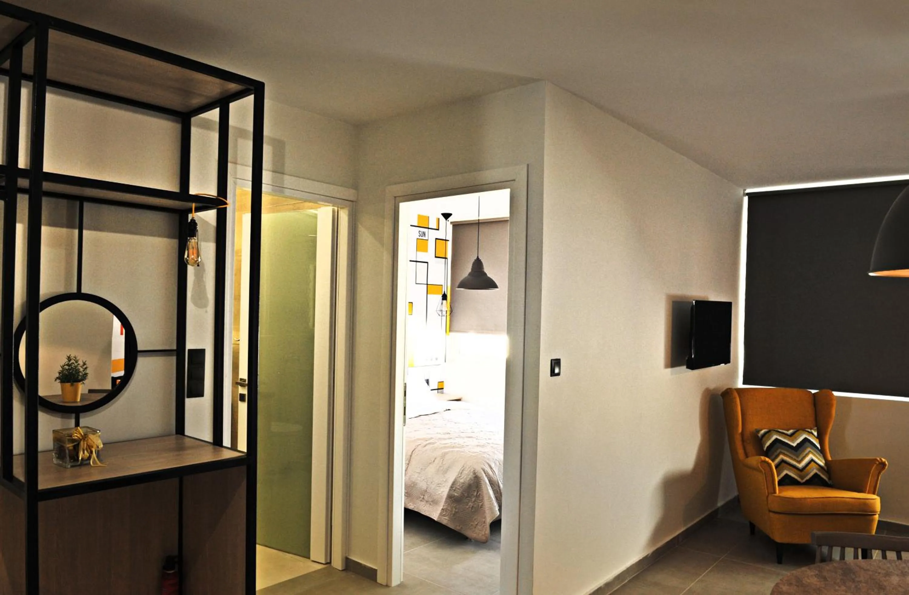 Bedroom, Bed in The Athenians Modern Apartments