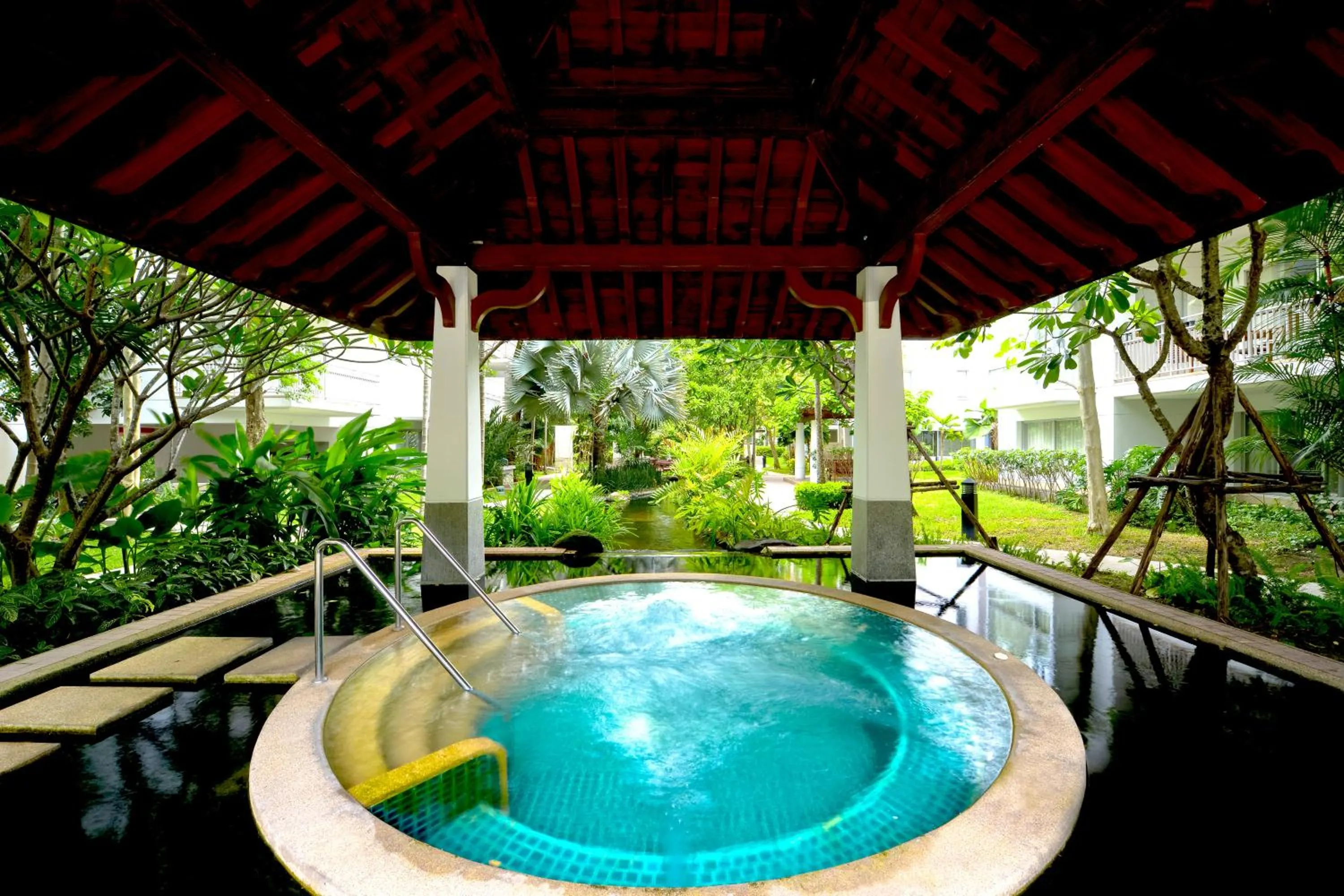 Pool view in The Park Nine Hotel Srinakarin