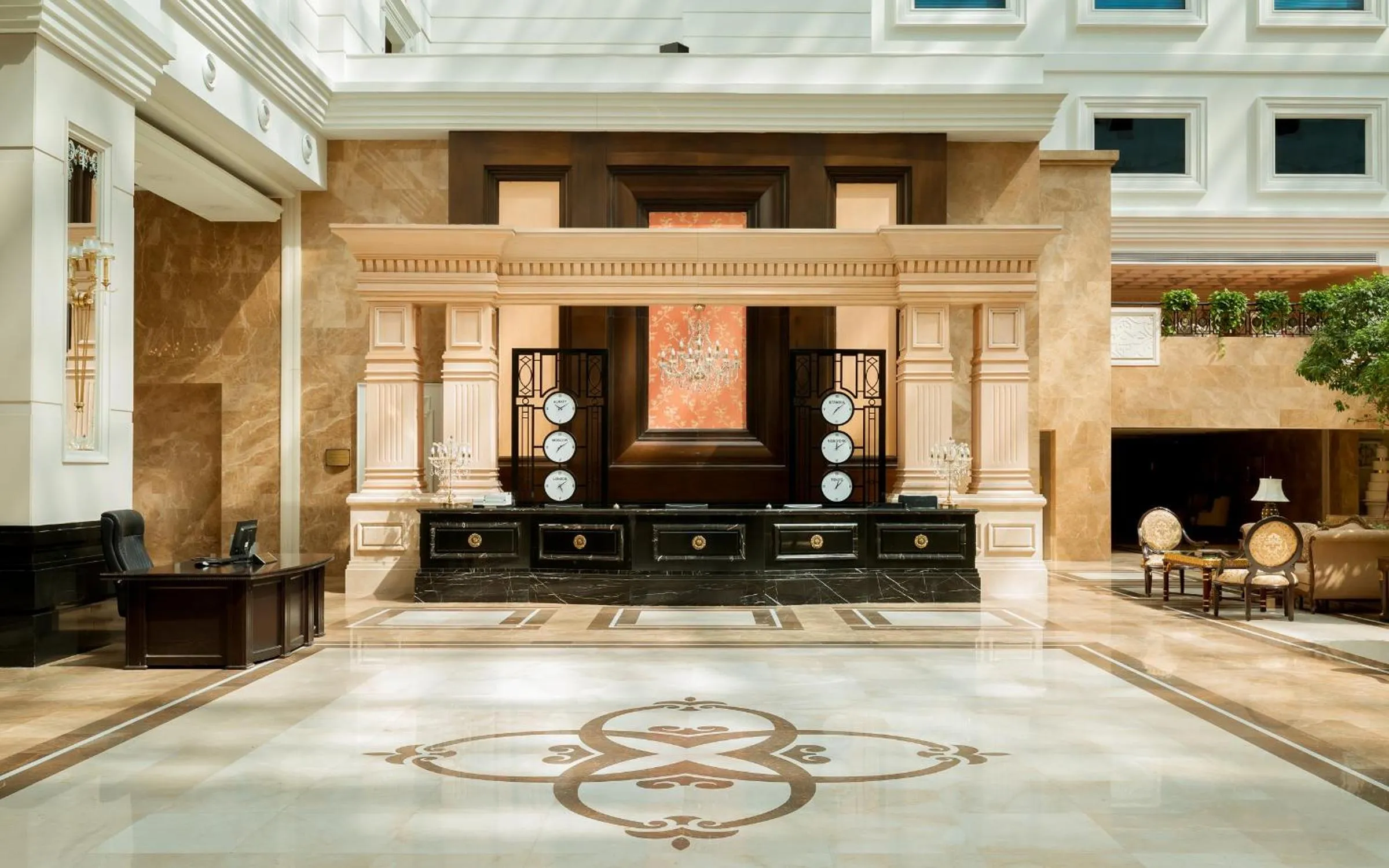 Lobby or reception in Rixos Almaty