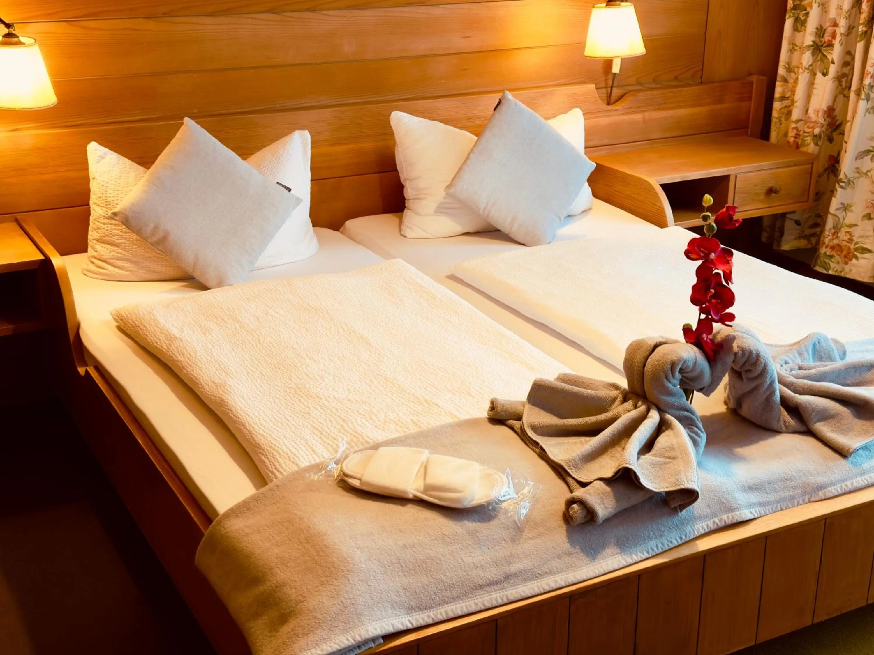 Bed in Hotel Restaurant Adler Stube