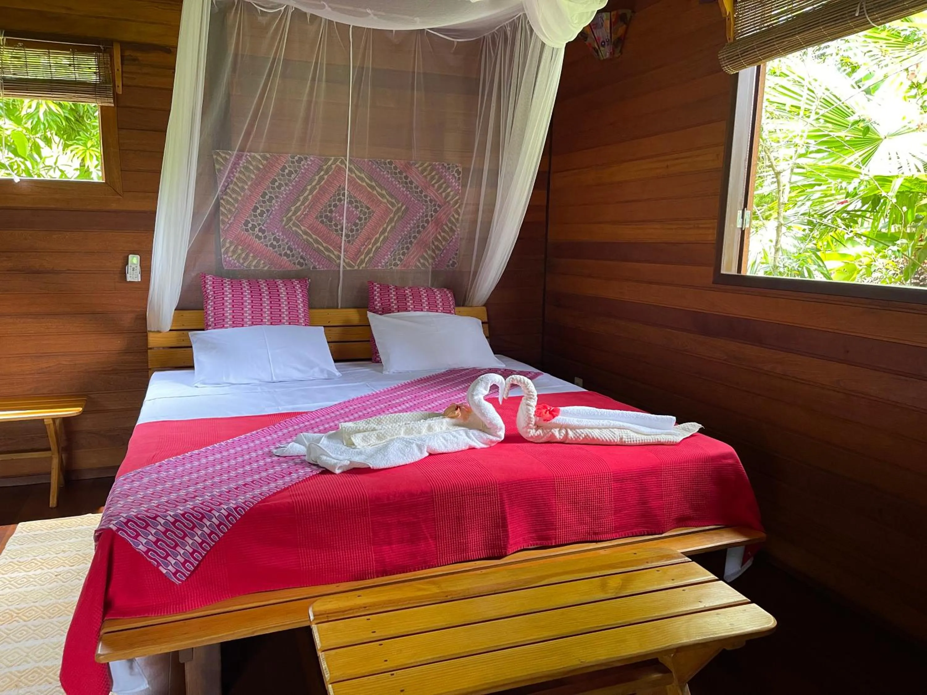 Bed in Pousada Horizonte Azul