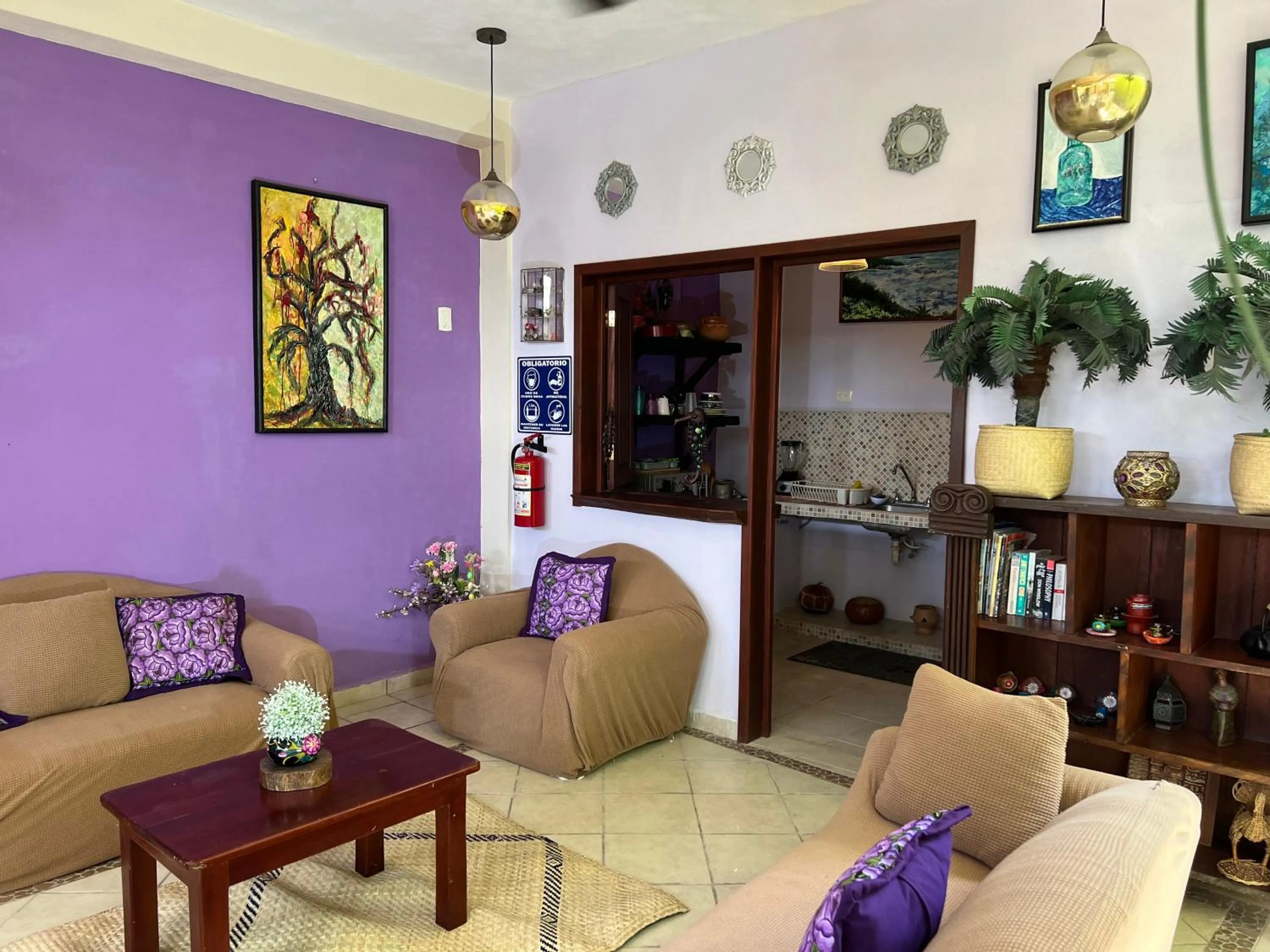 Seating area in Hotel Balché