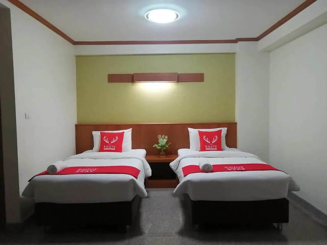 Bed in The Route Sriracha Hotel And Residence