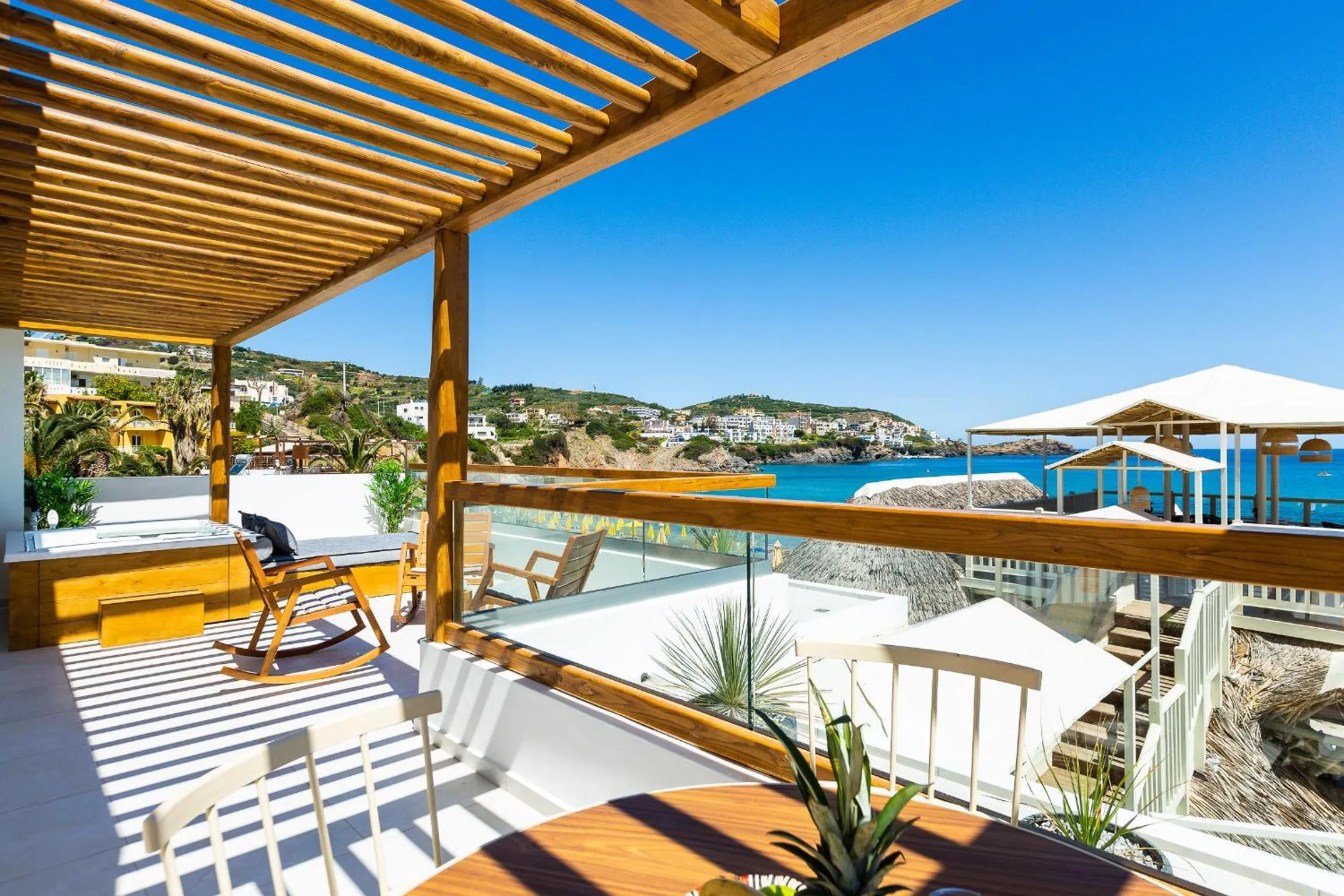Balcony/Terrace in Nostos Beach Boutique Hotel