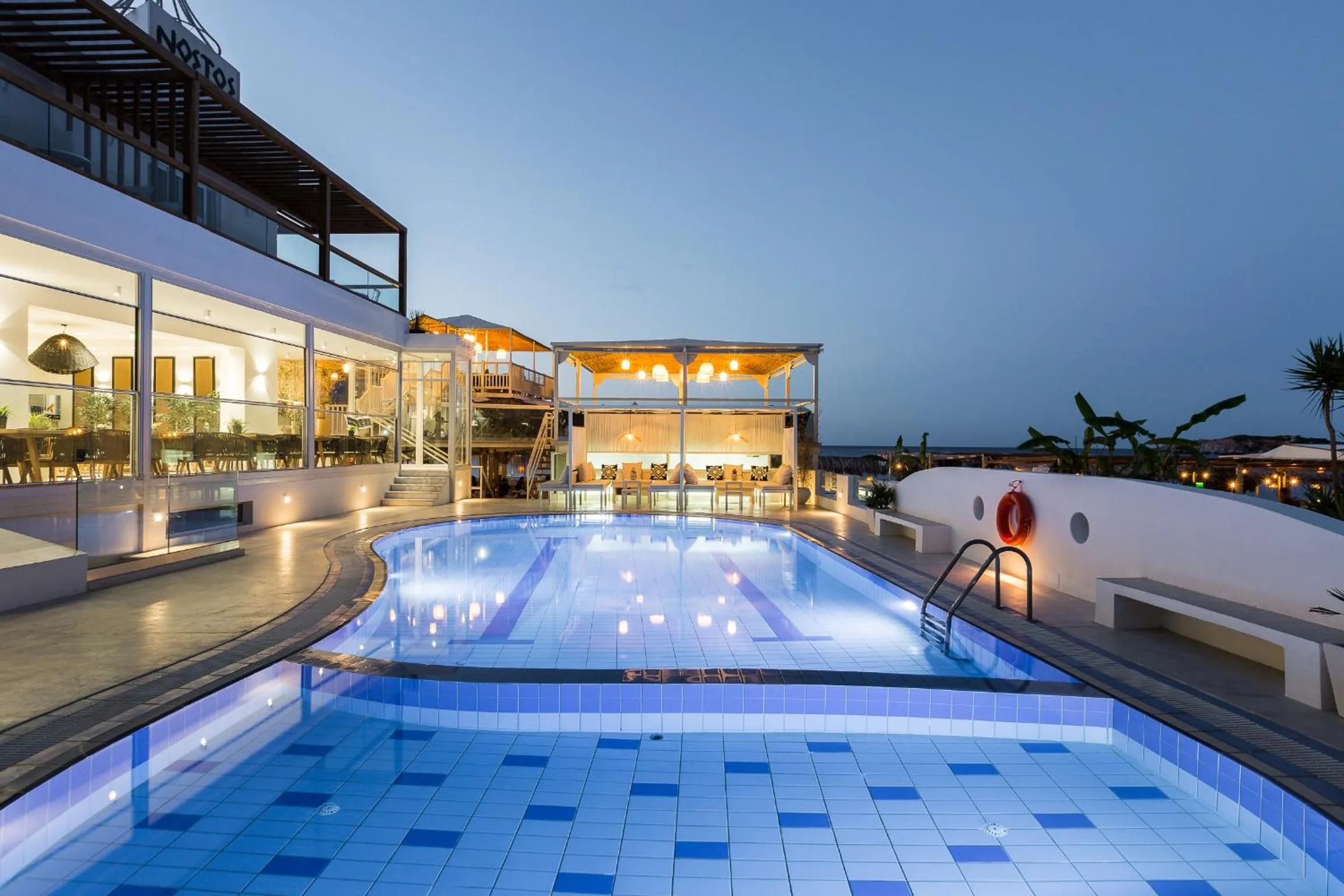 Swimming pool in Nostos Beach Boutique Hotel