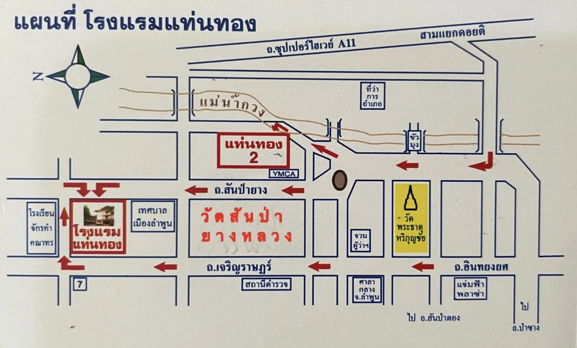 Floor plan in Thaen Thong Hotel