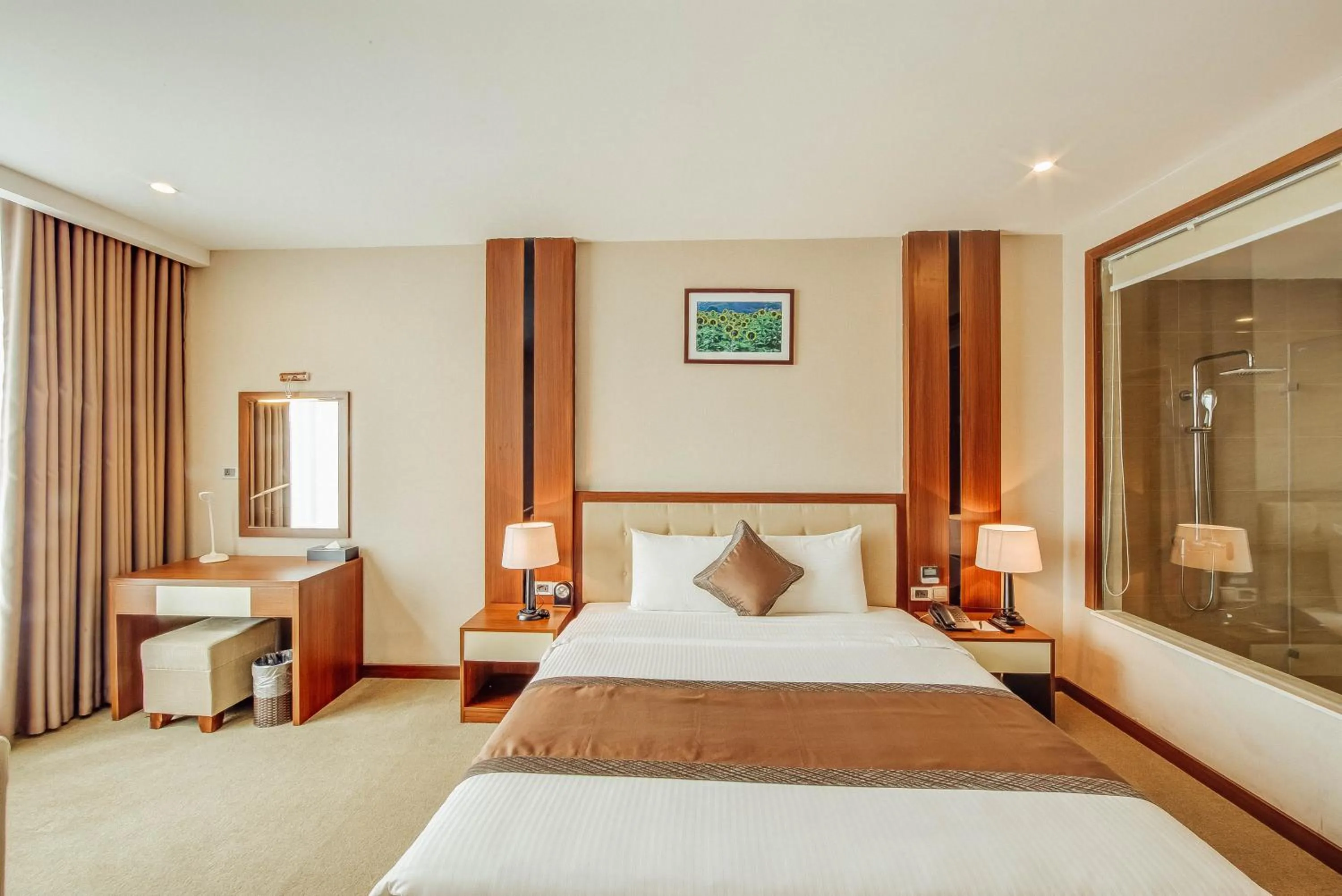 Bed in Muong Thanh Luxury Bac Ninh Hotel