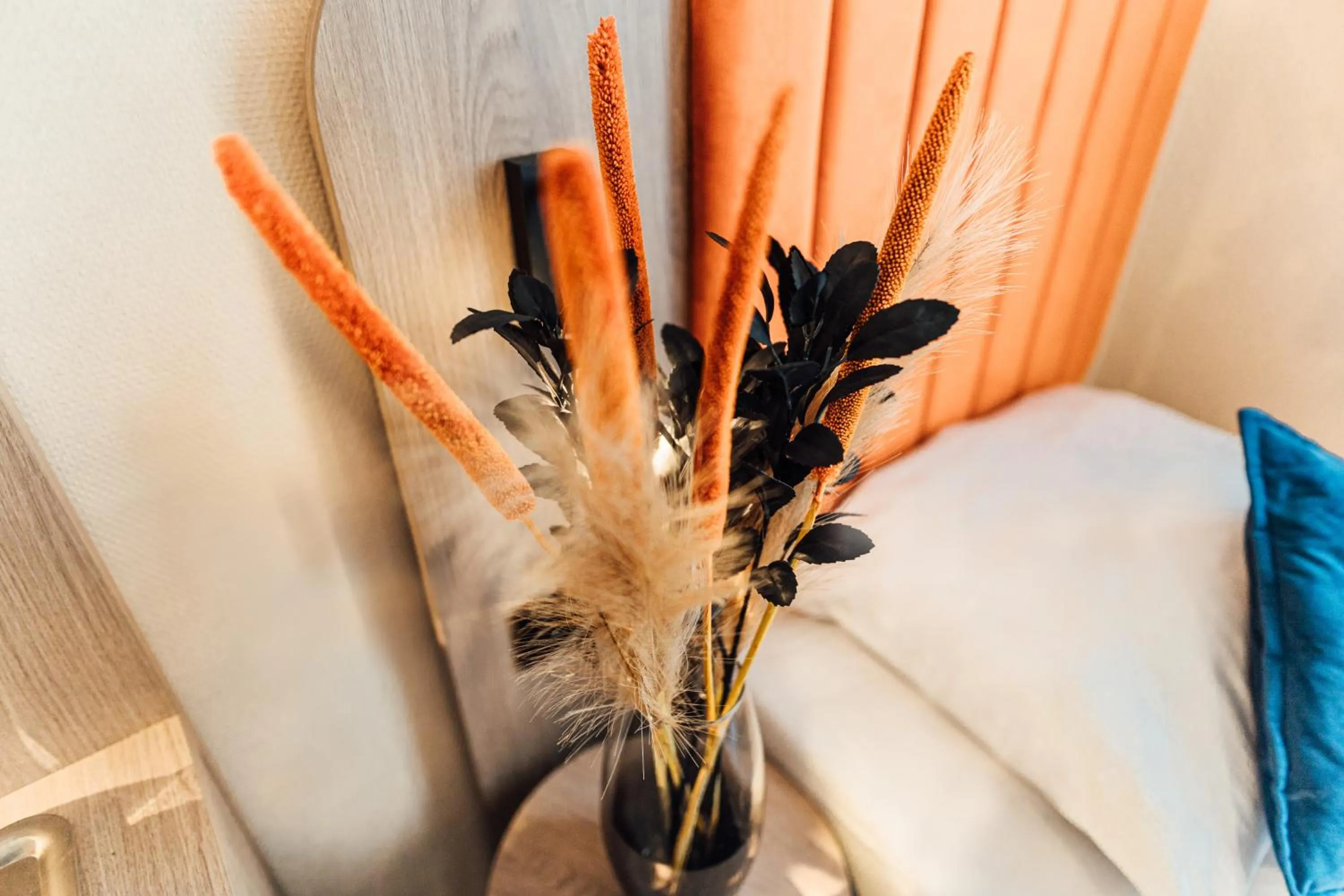 Decorative detail, Bed in Hotel Commerz Hamburg