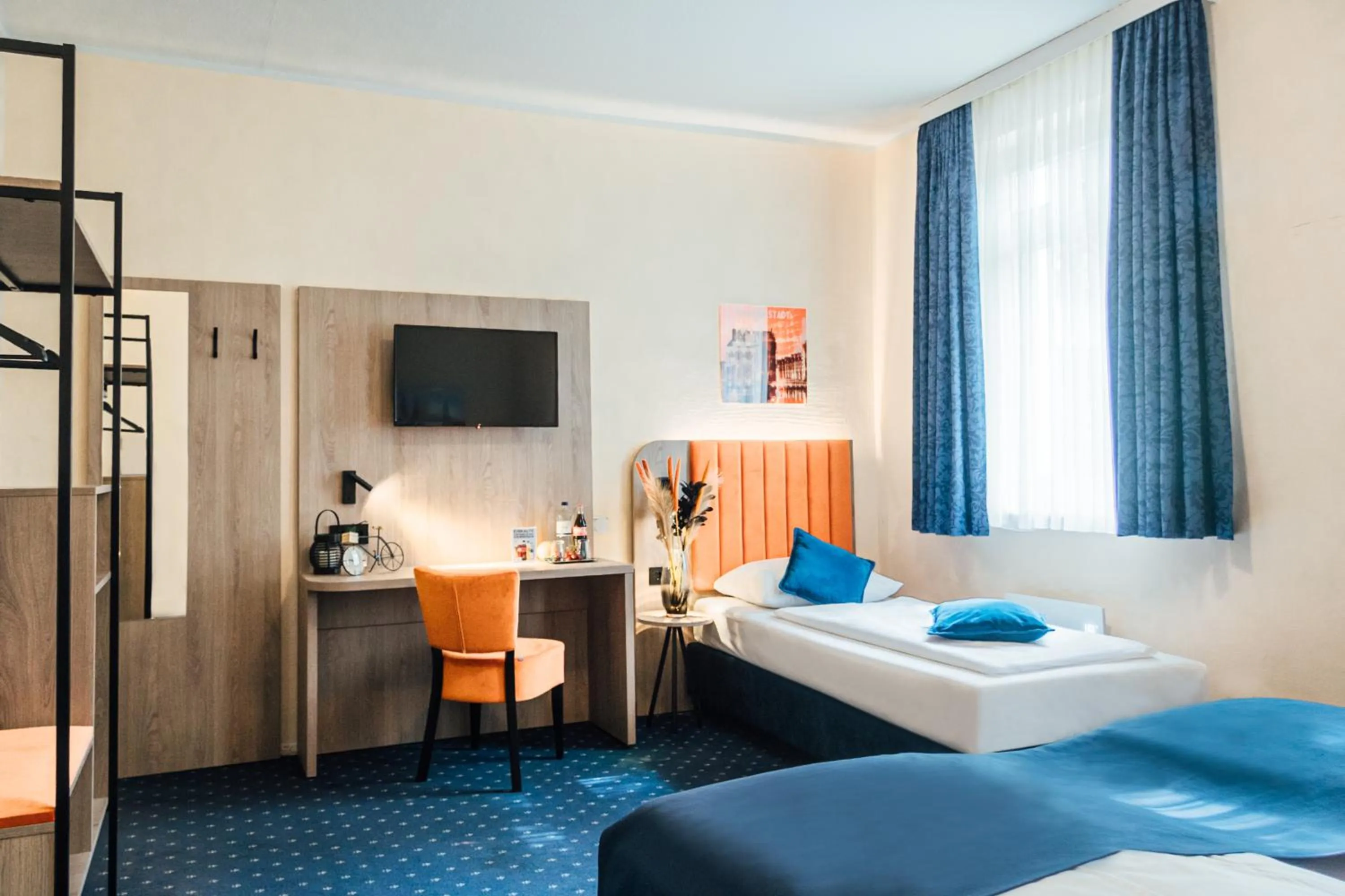 Bed in Hotel Commerz Hamburg