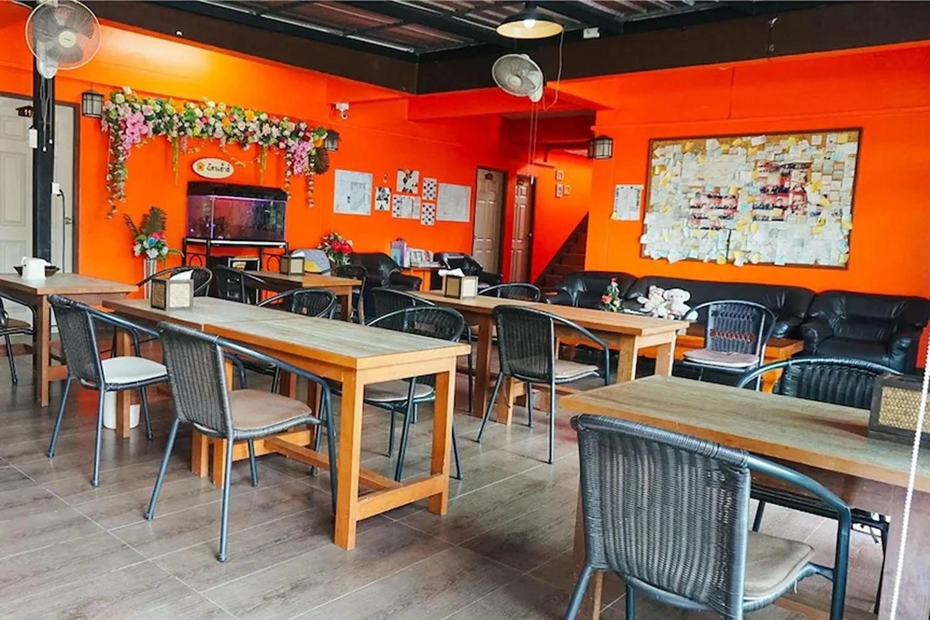 Seating area in Chat House Chiang Rai