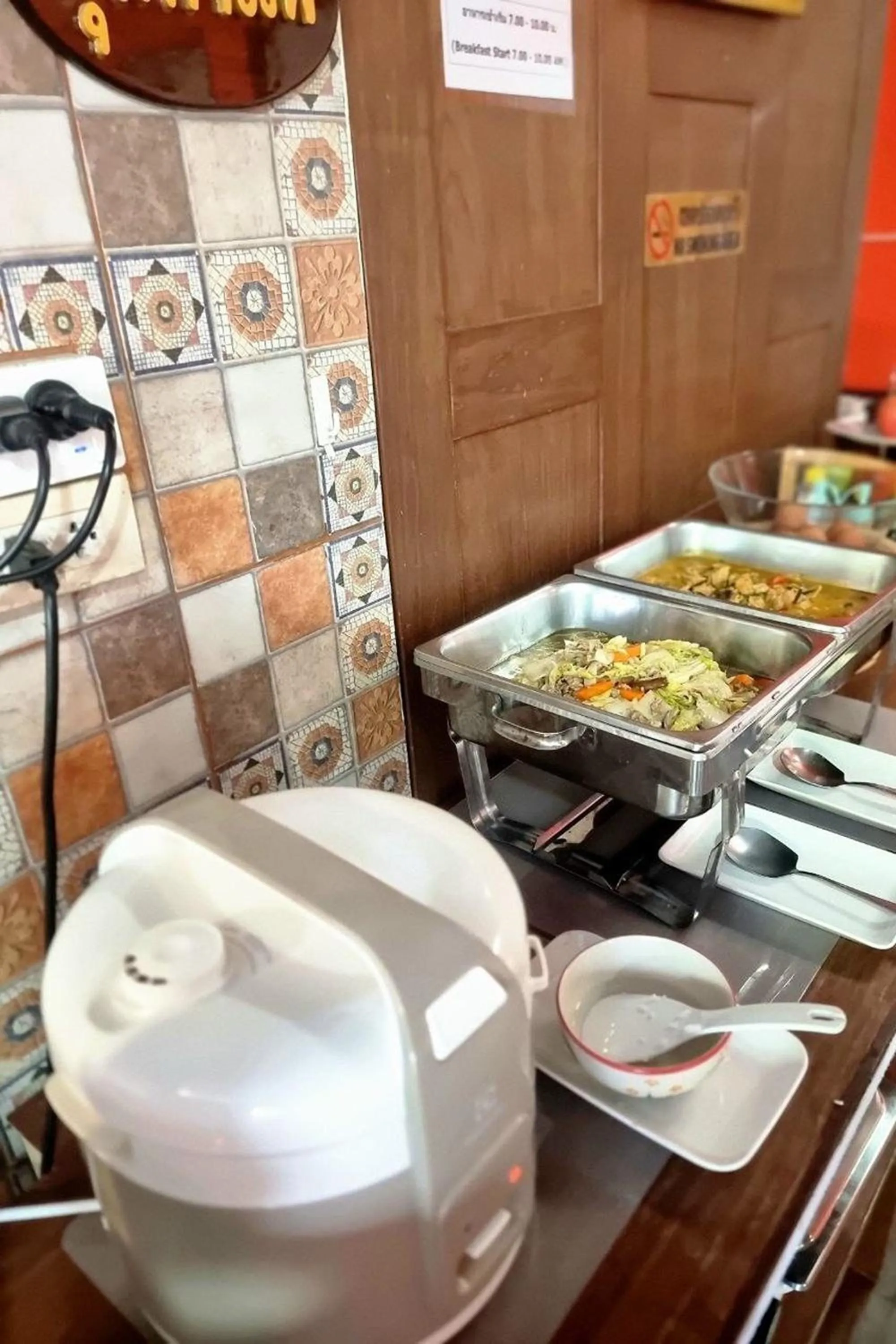 Buffet breakfast in Chat House Chiang Rai