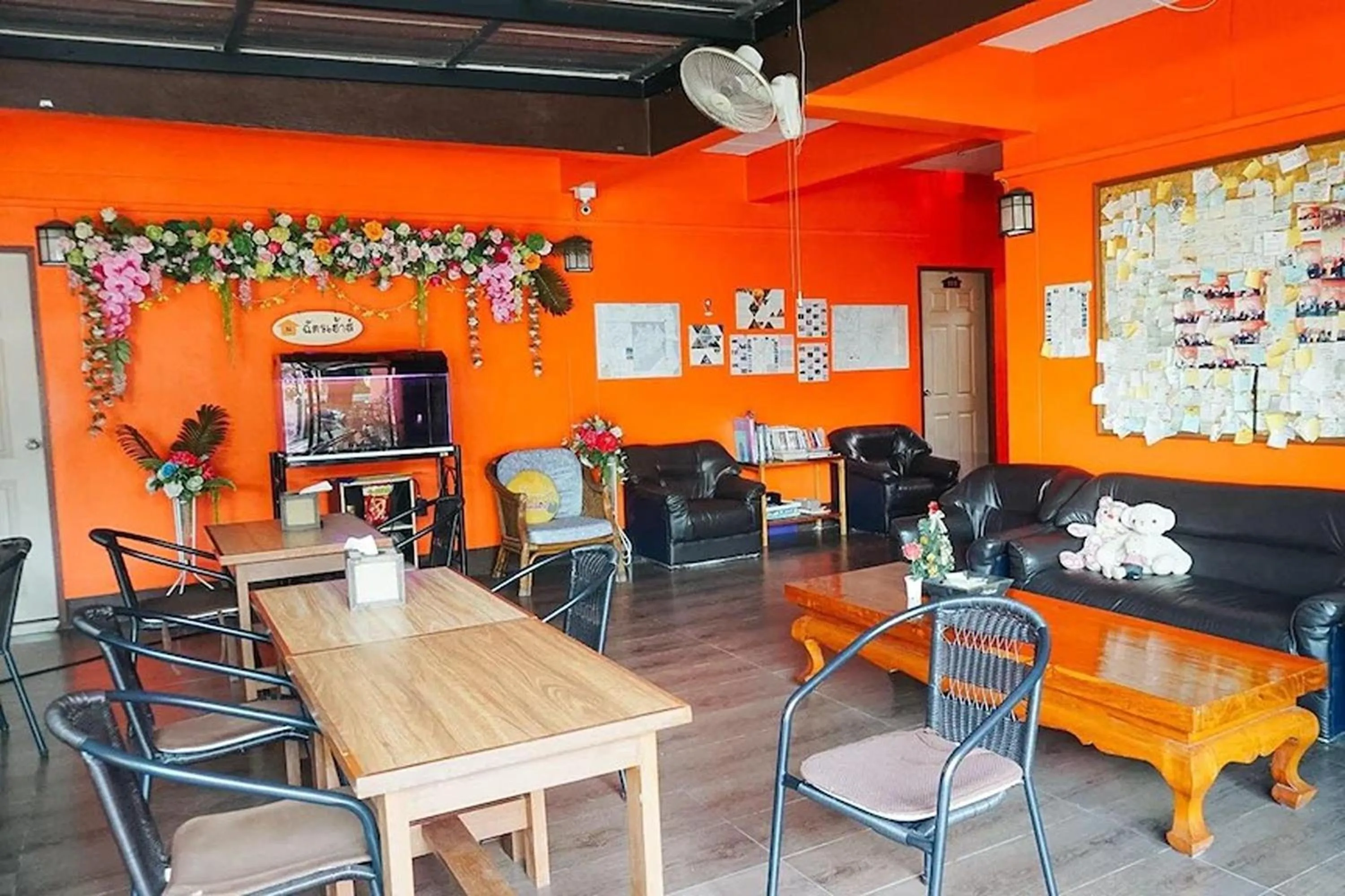 Seating area in Chat House Chiang Rai