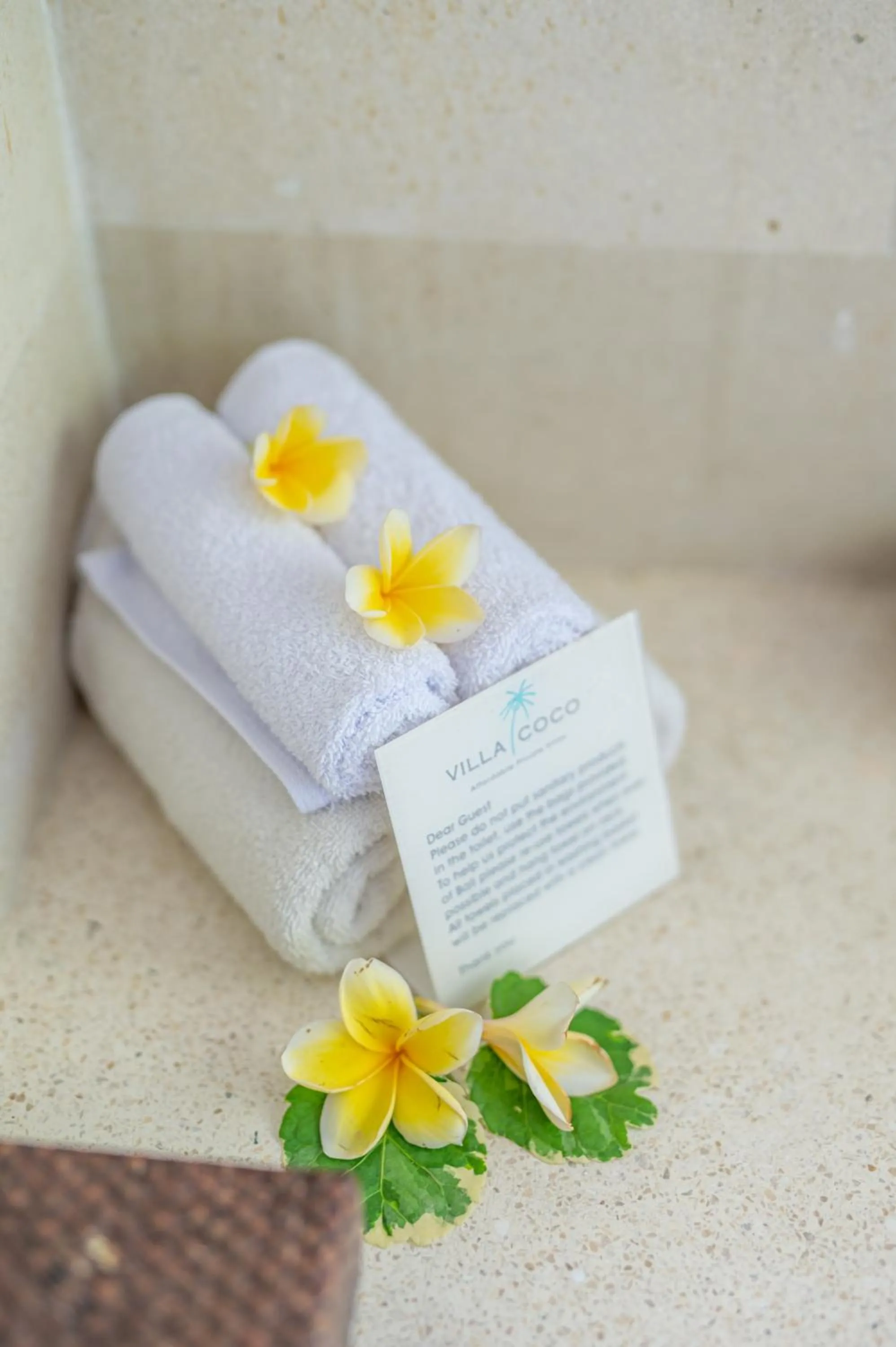 towels in Villa Coco Bali