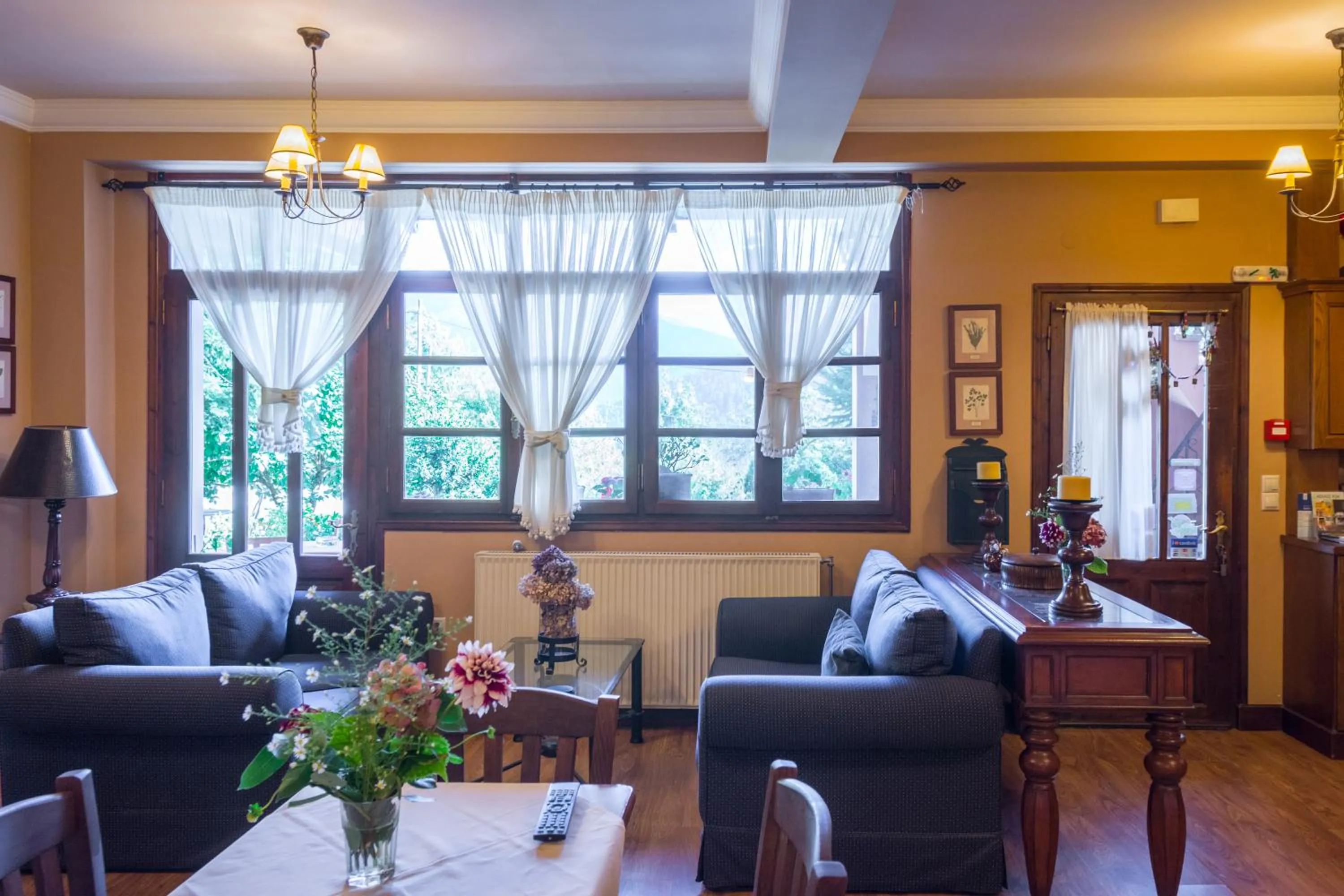 Communal lounge/ TV room in Villa Virginia Hotel