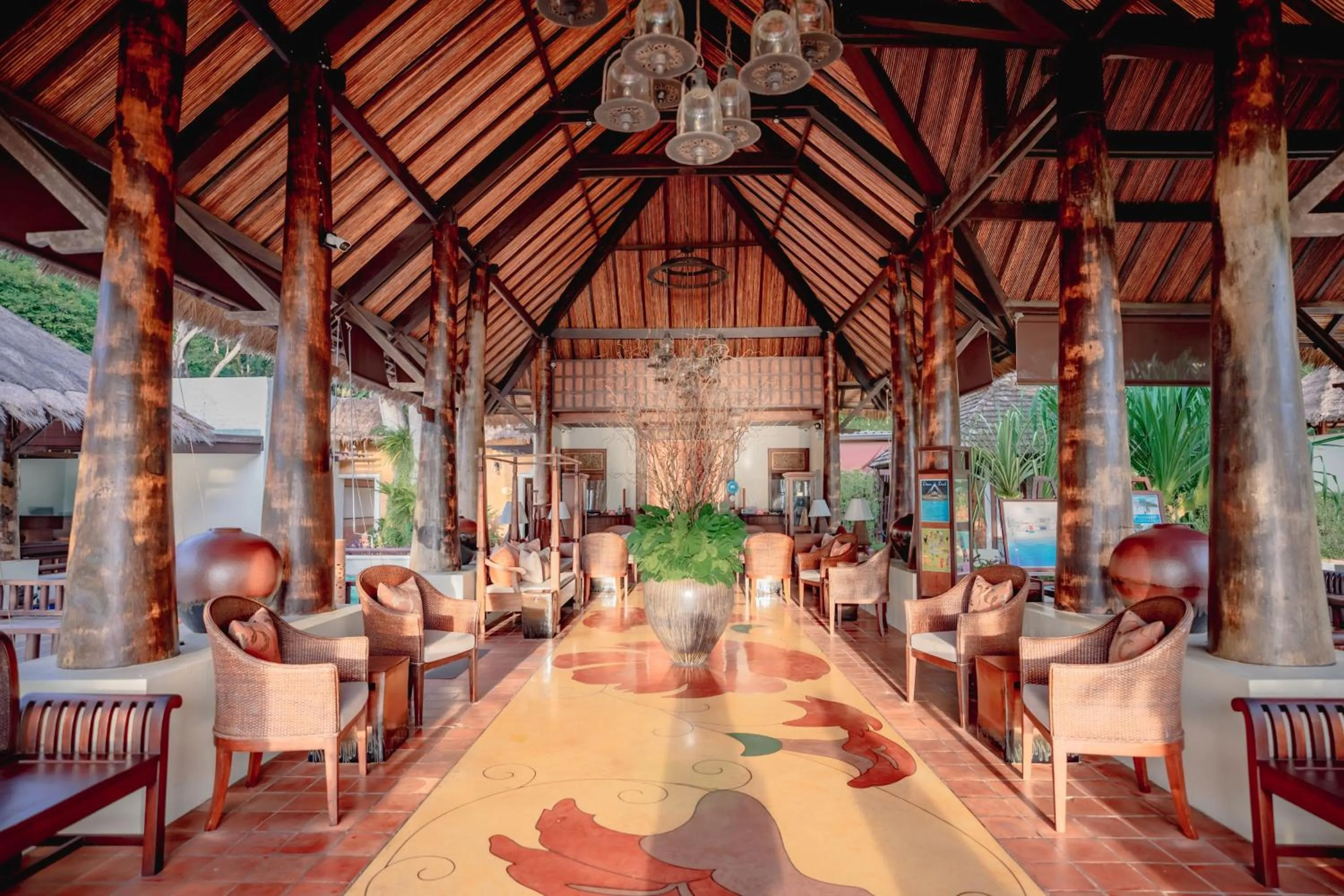 Lobby or reception in Le Vimarn Cottages & Spa