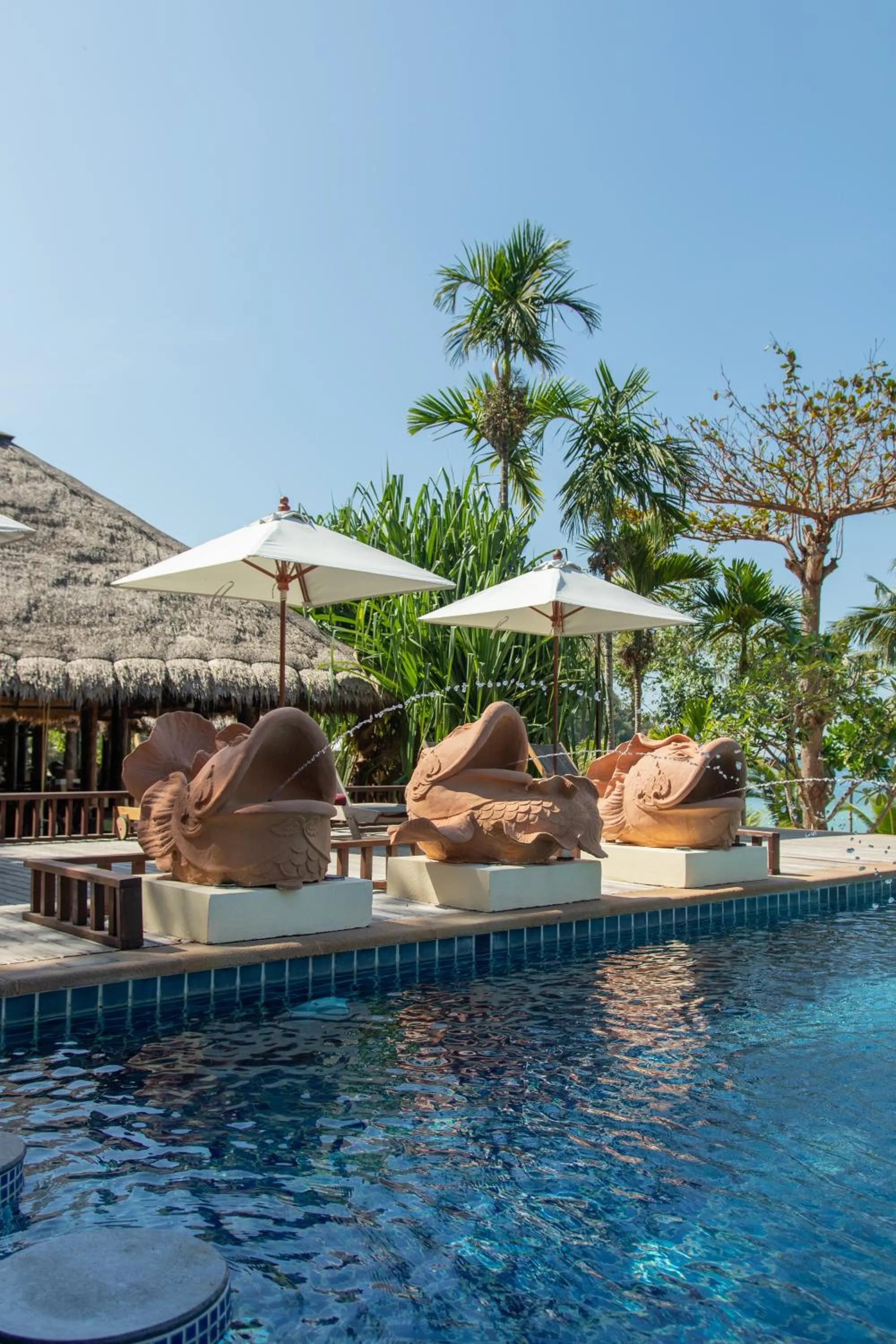 Swimming pool in Le Vimarn Cottages & Spa