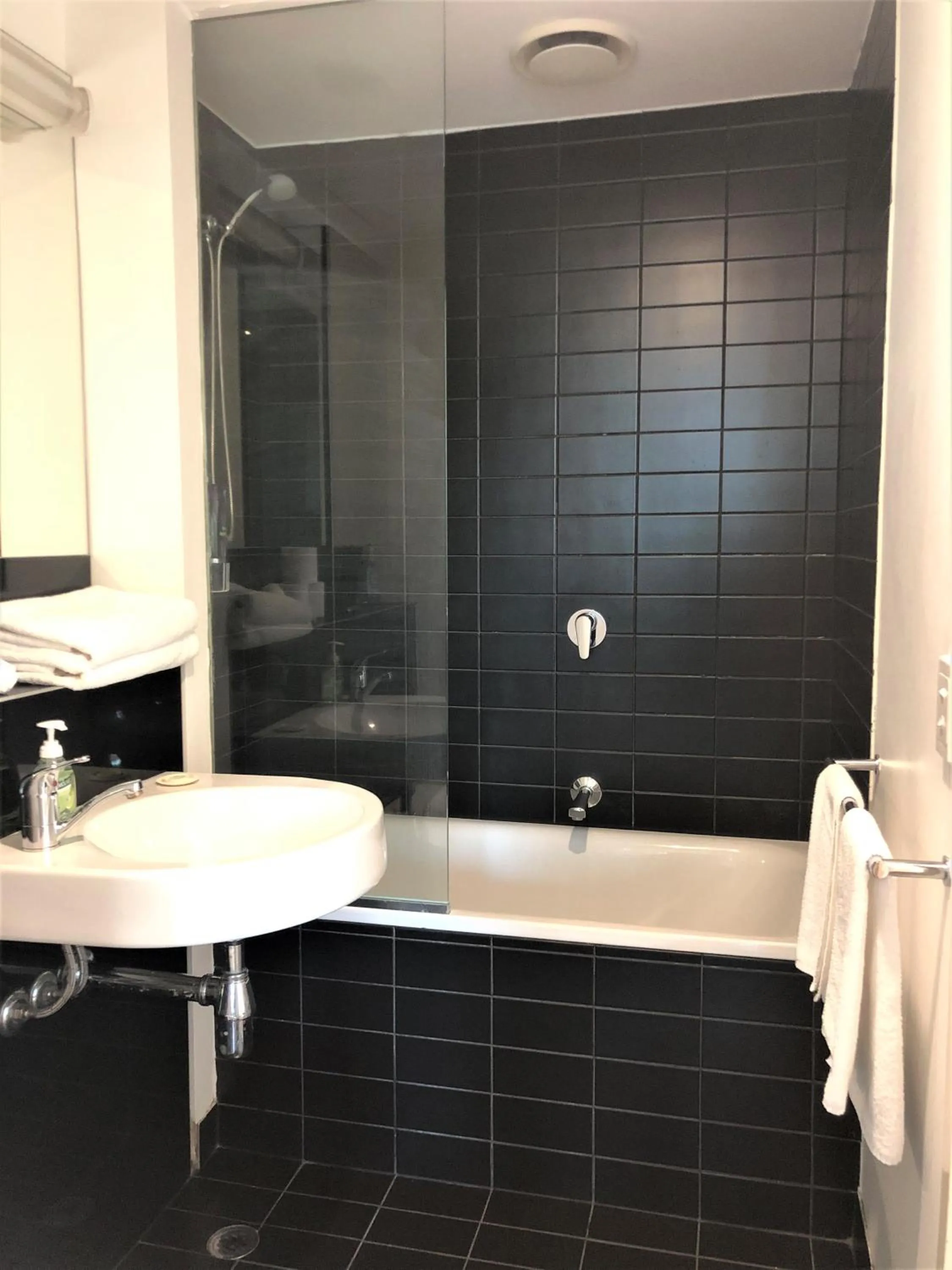 Shower in Readyset Apartments at Liberty