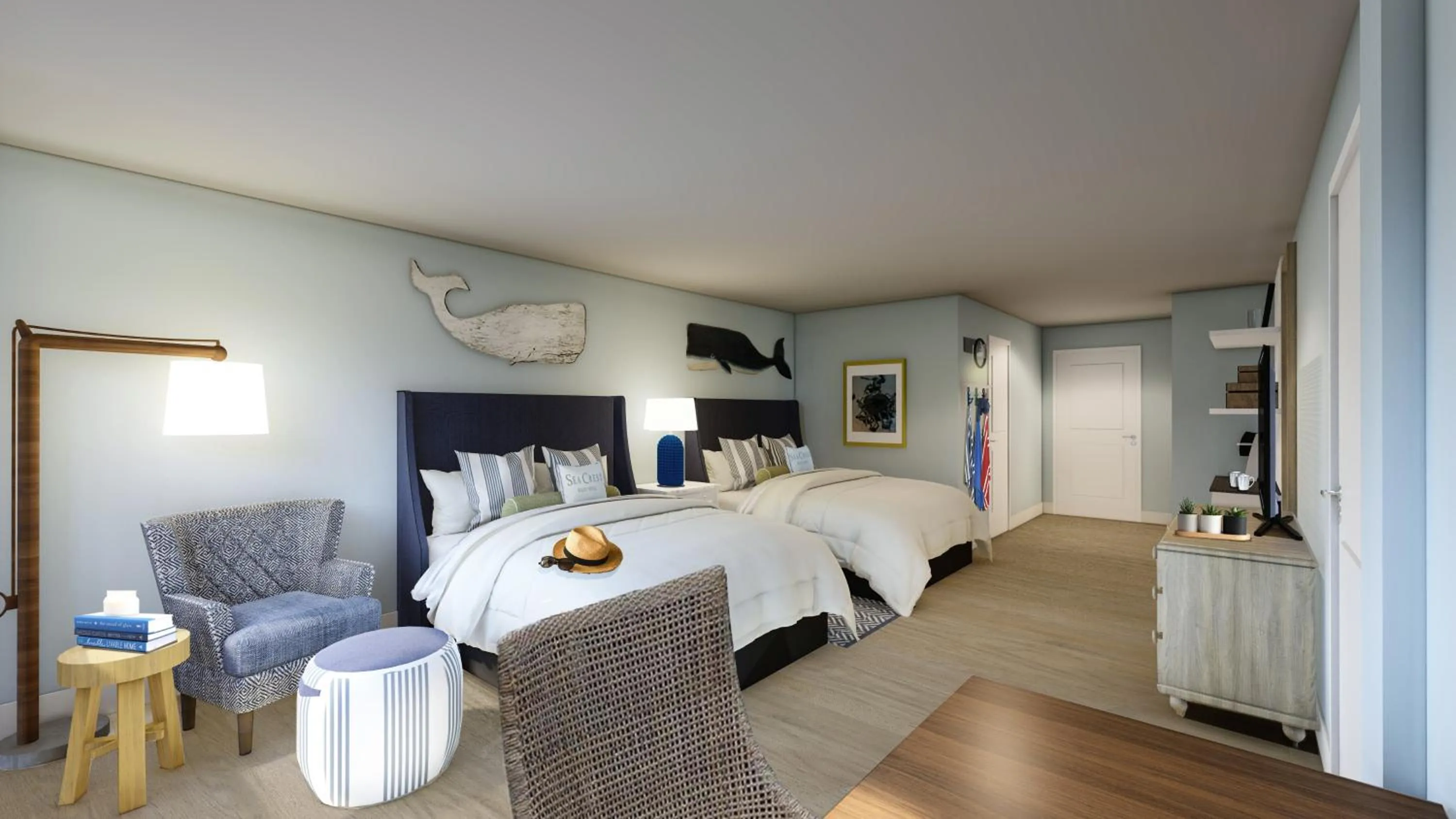 Bed in Sea Crest Beach Resort