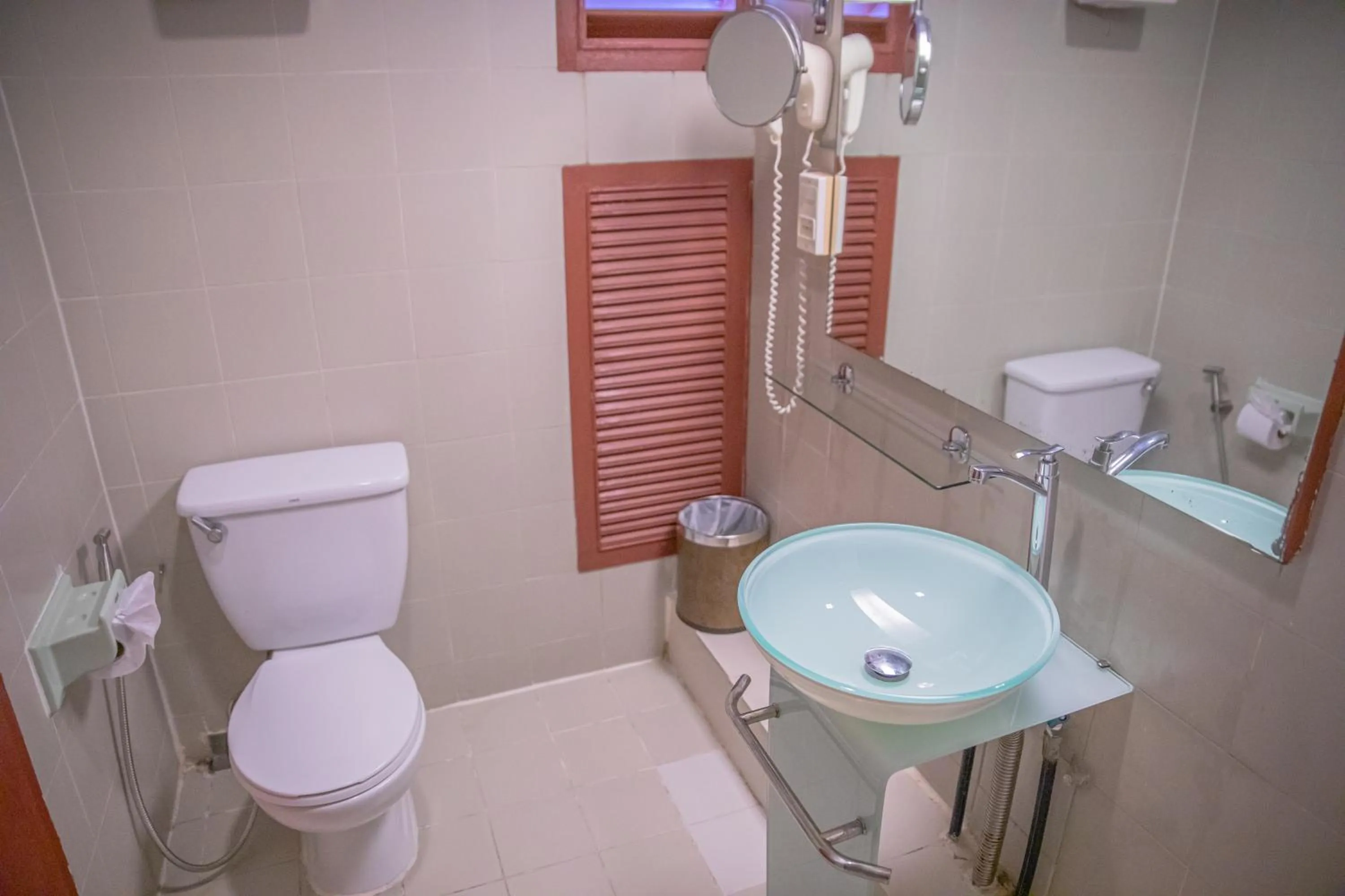 Toilet in Baiyoke Suite Hotel