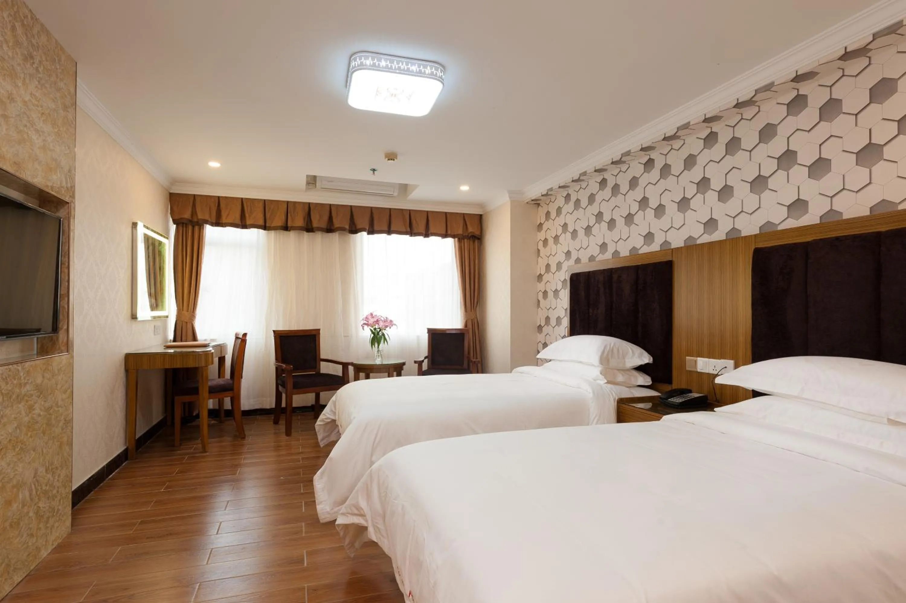 Decorative detail, Bed in Guangzhou Compass Hotel