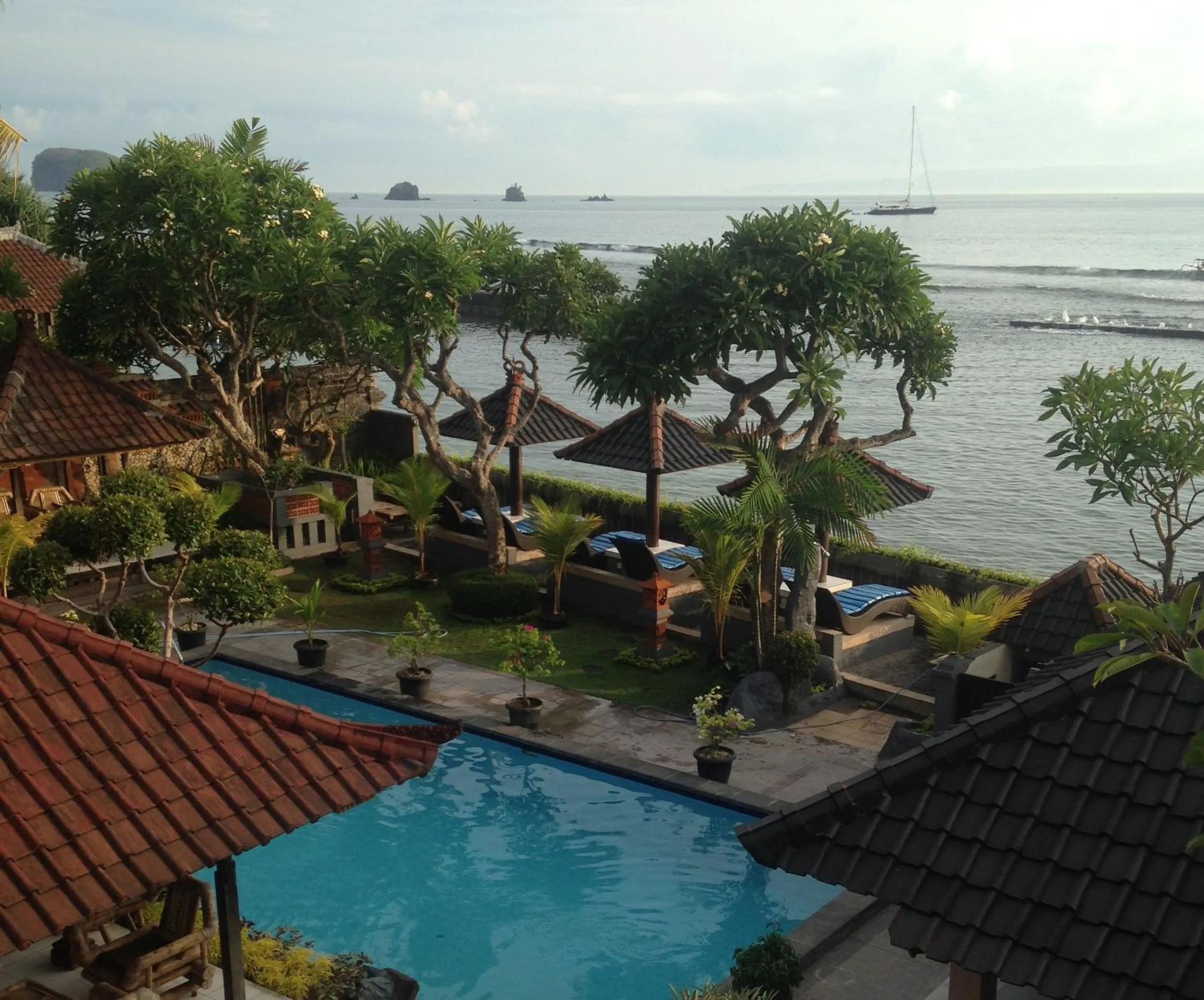 Sea view in Dewa Bharata Bungalows Candidasa