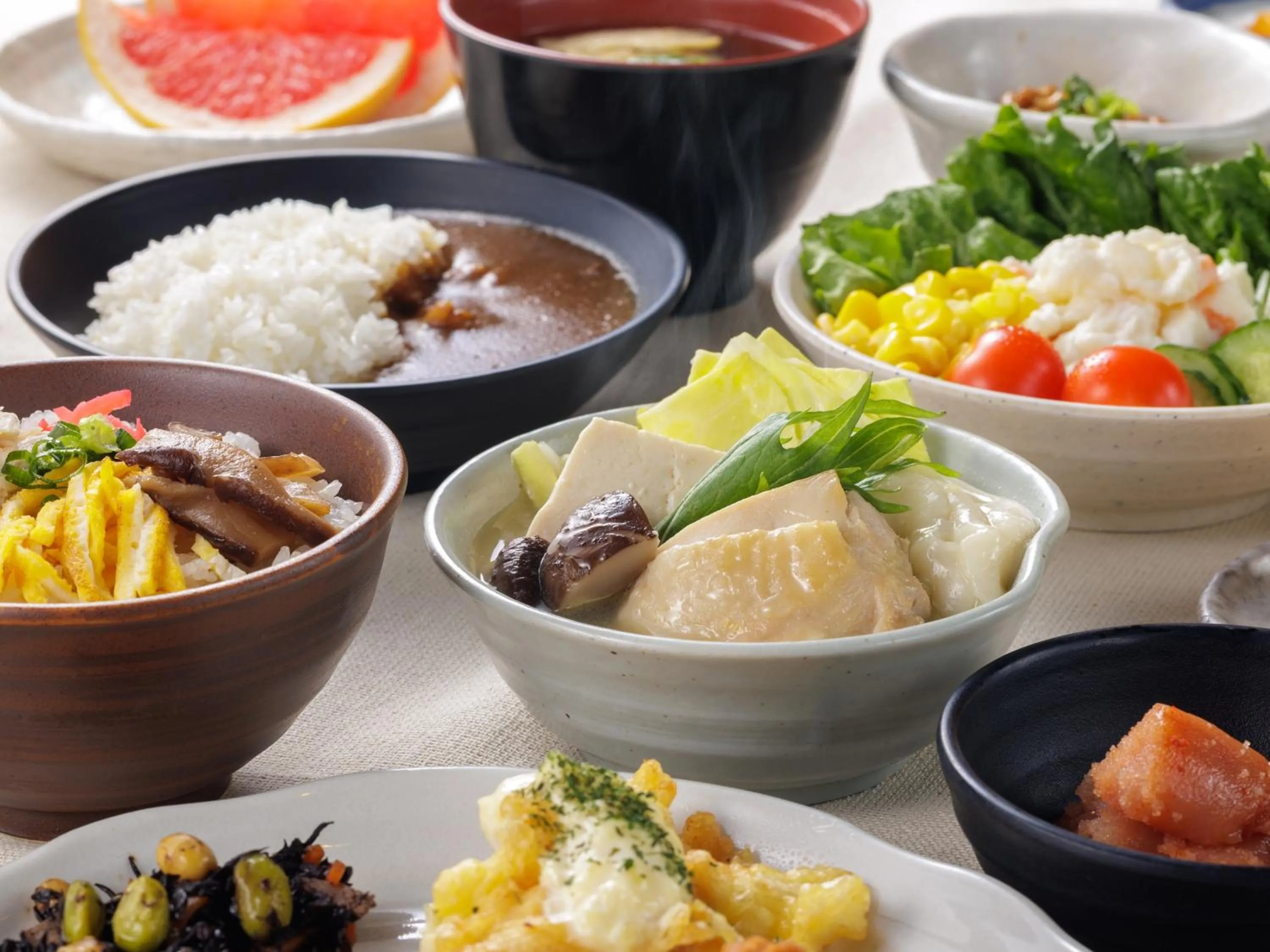 Buffet breakfast in Nishitetsu Inn Shinjuku