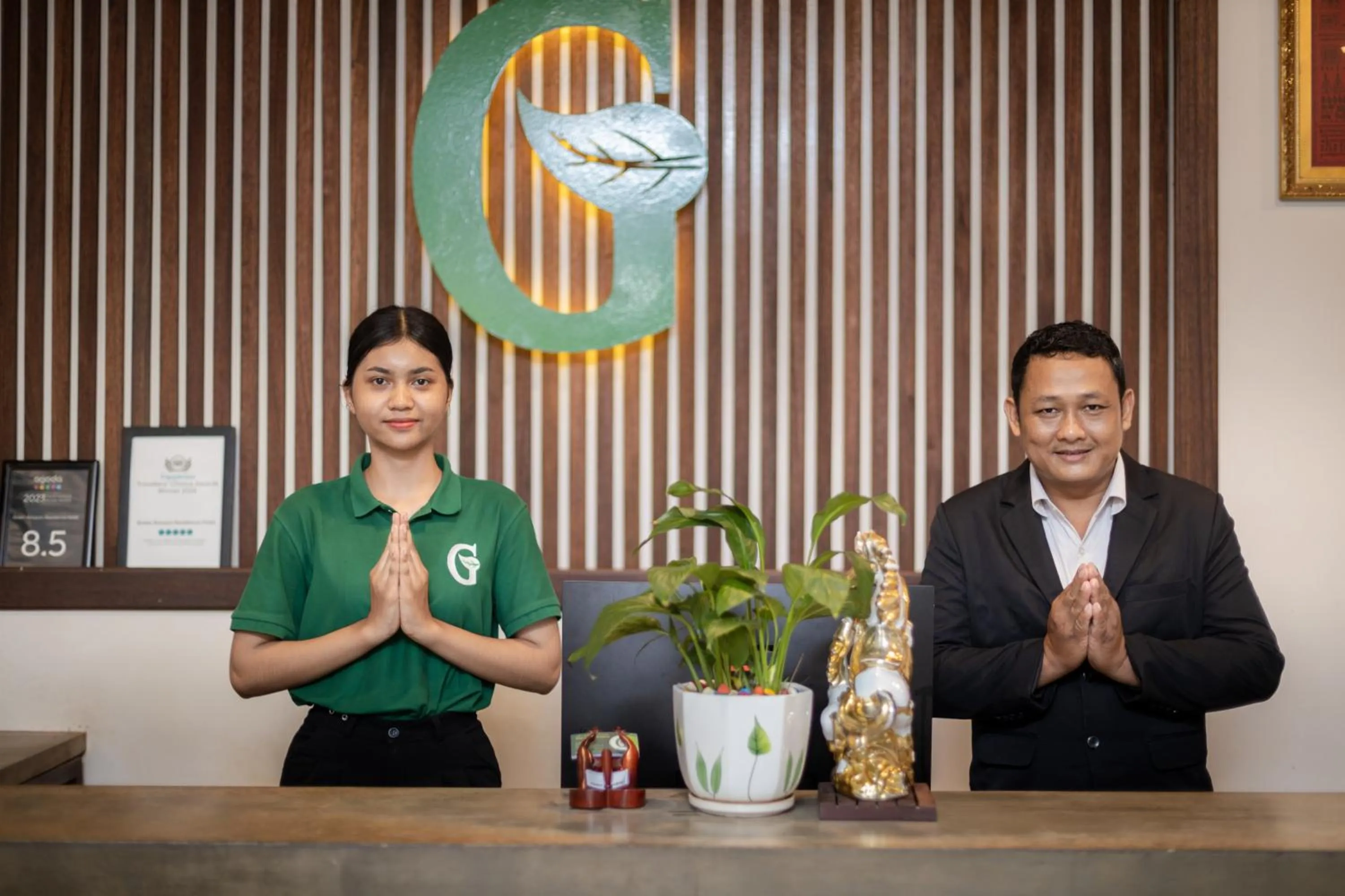 Staff in Green Amazon Residence