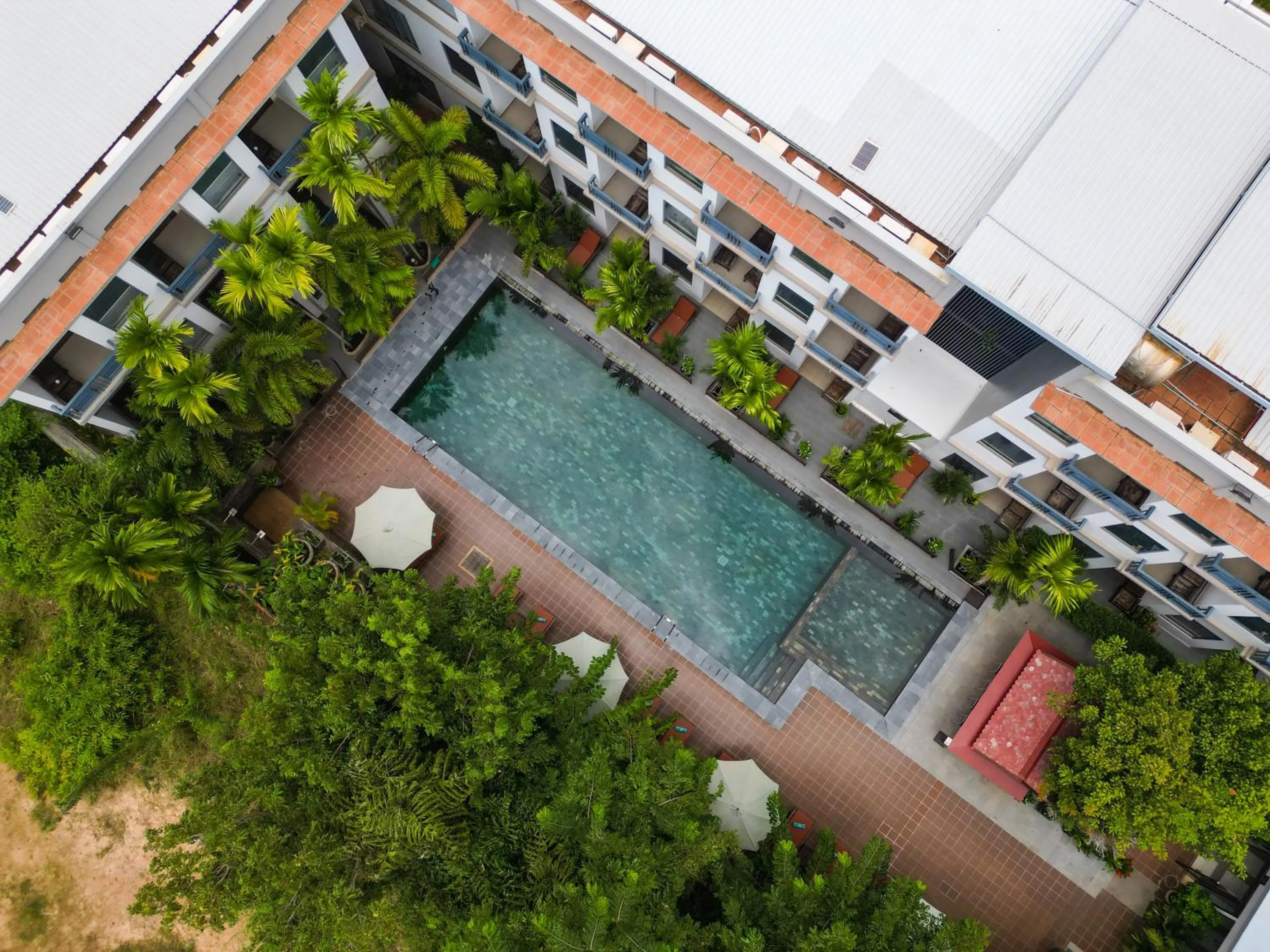Pool view in Green Amazon Residence