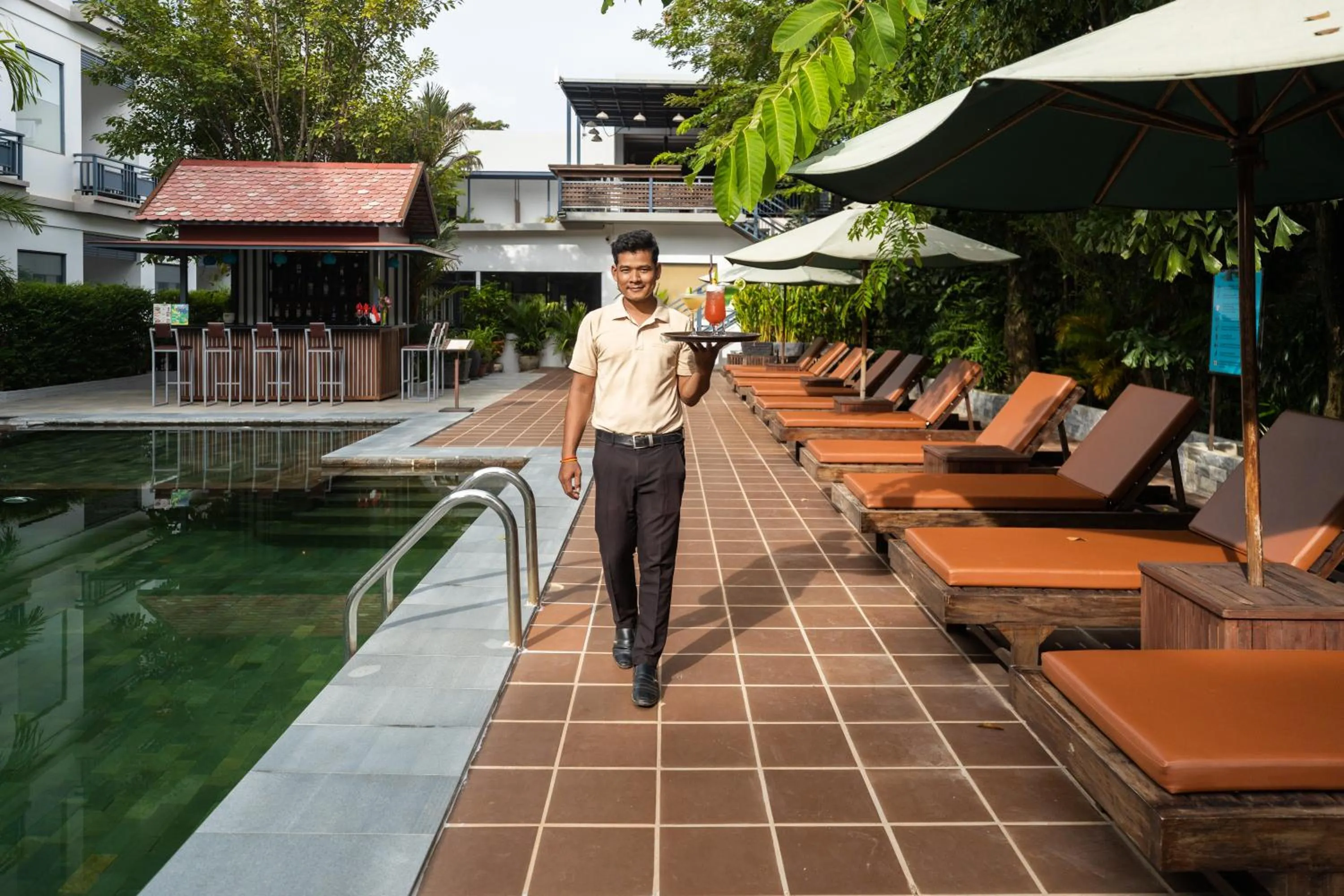 Pool view in Green Amazon Residence