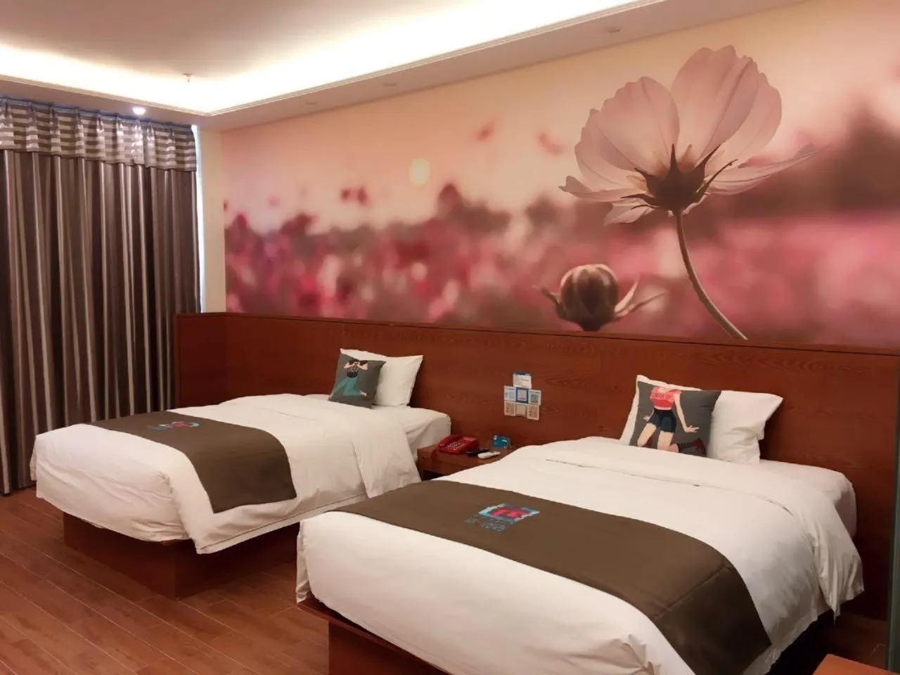 Bed in Pai Hotel Beijing Peony Garden Longxiang Road