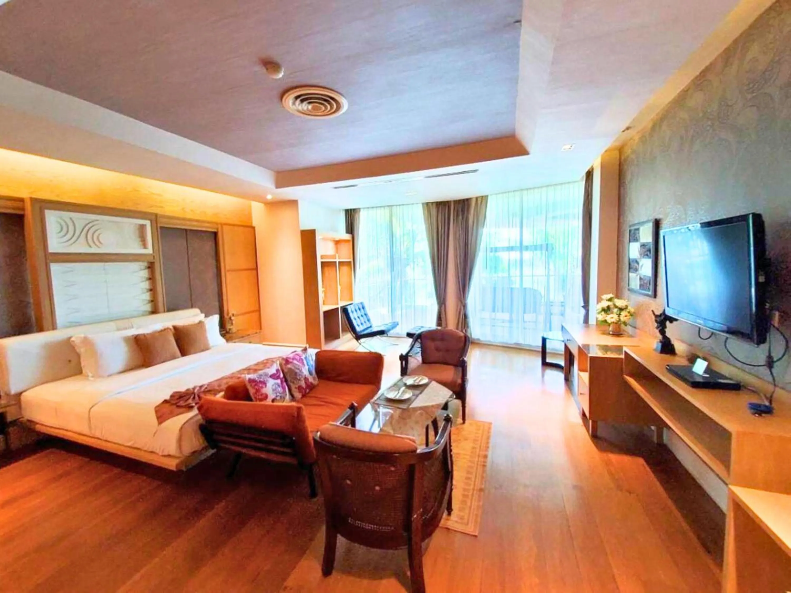 Bed in Vartika Resovilla Kuiburi Beach Resort and Villas