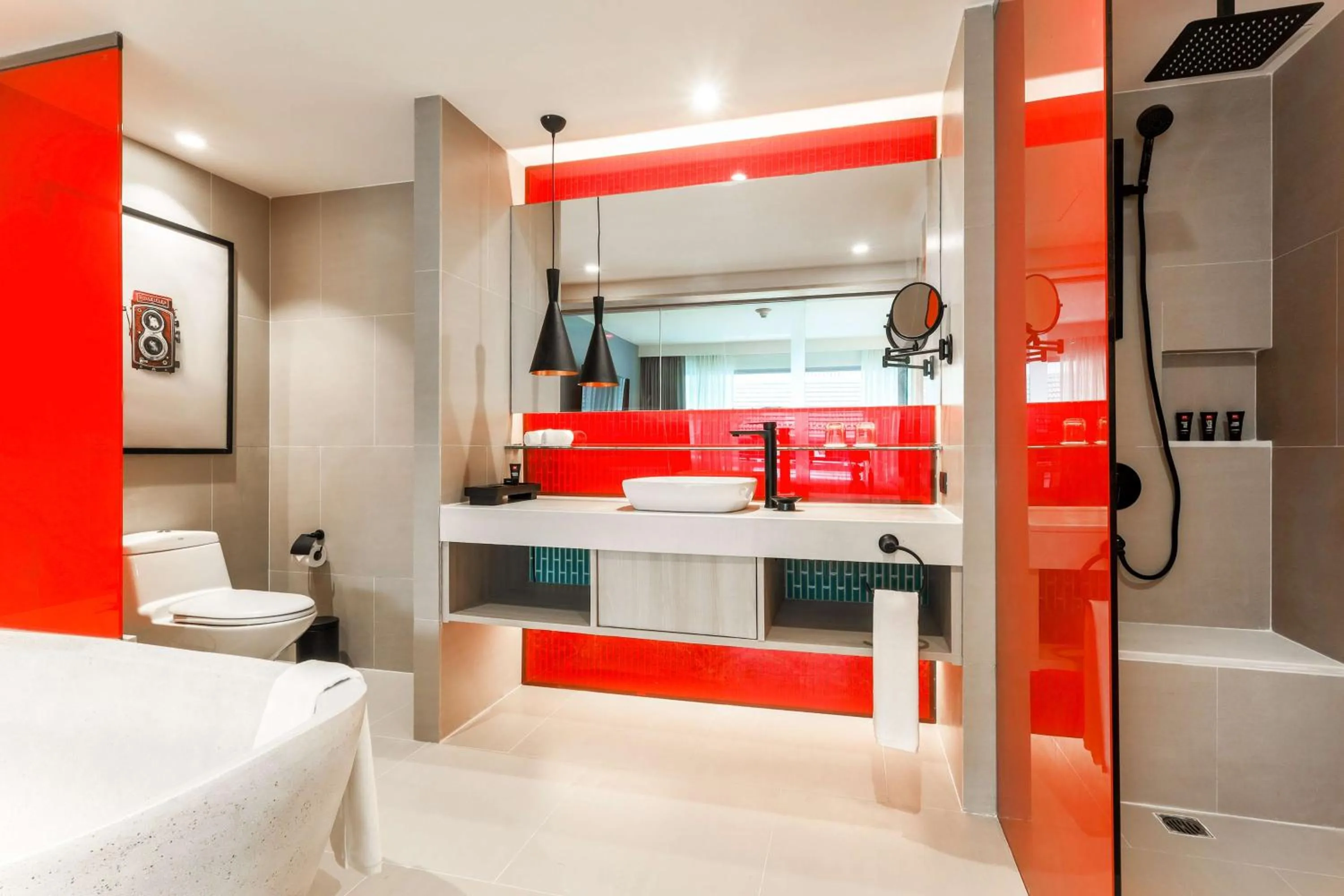 Bathroom, Bed in Radisson RED Phuket Patong Beach