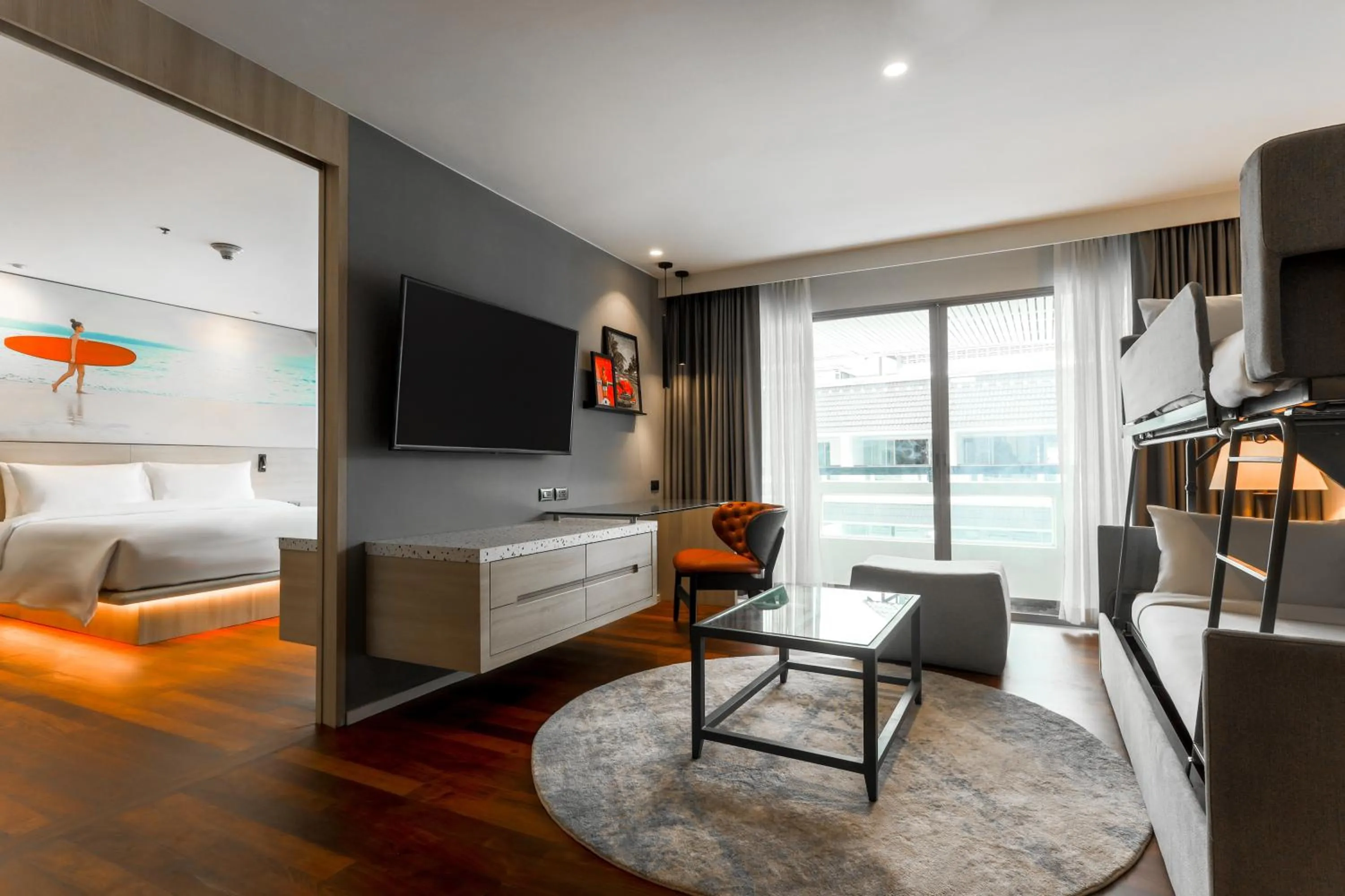 Living room, Bed in Radisson RED Phuket Patong Beach