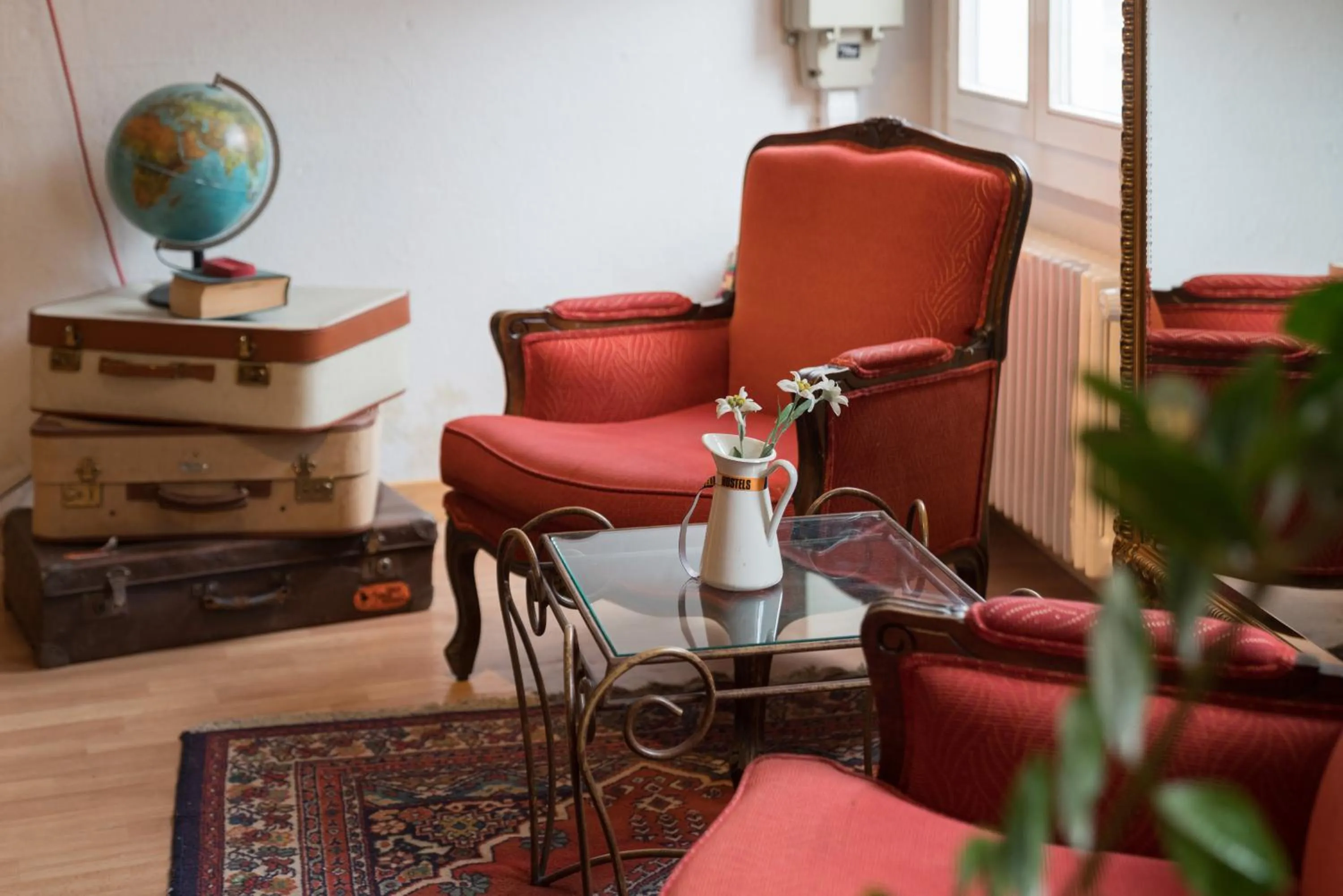 Lobby or reception in Balmers Hostel