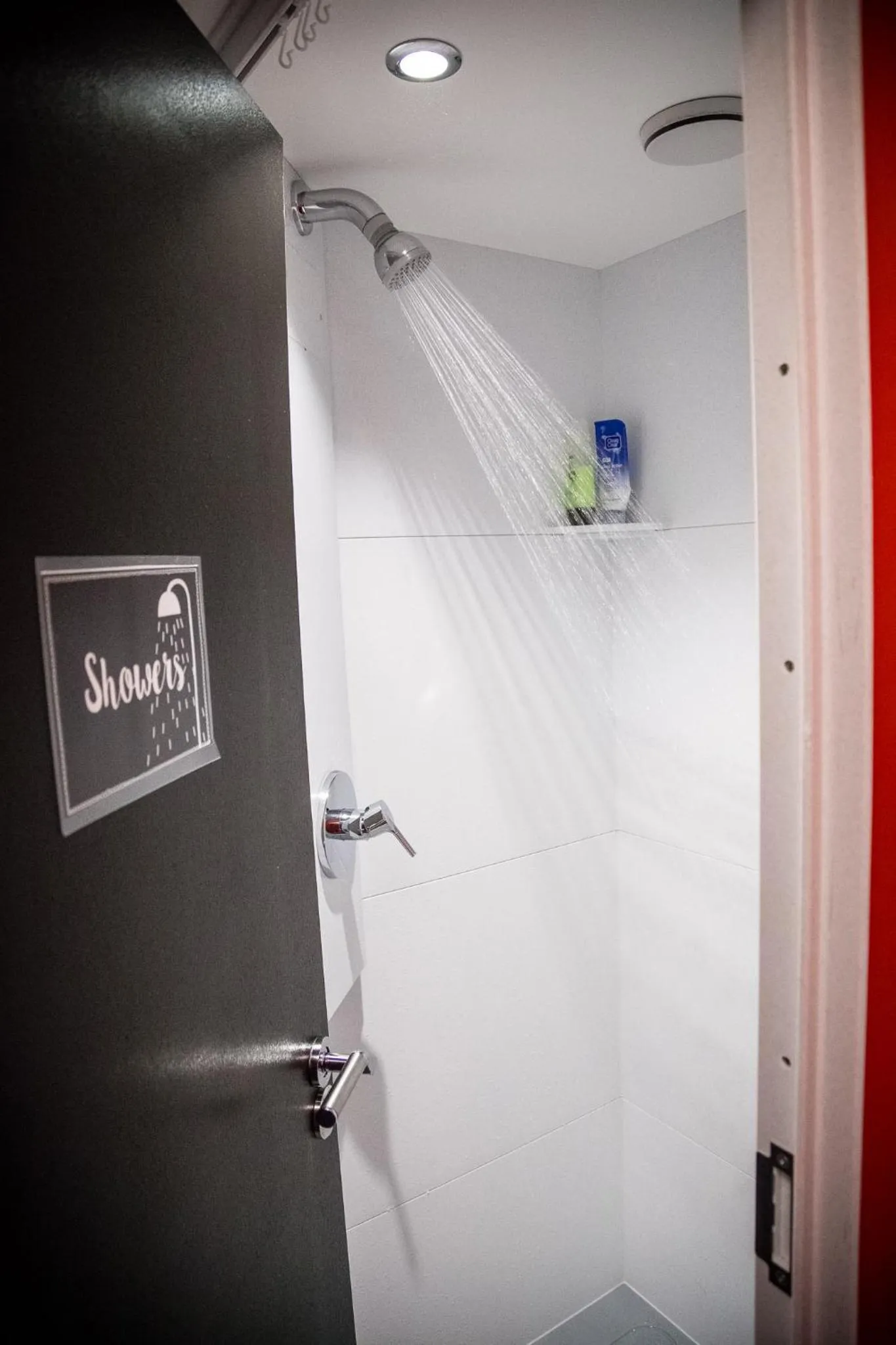 Shower in Balmers Hostel