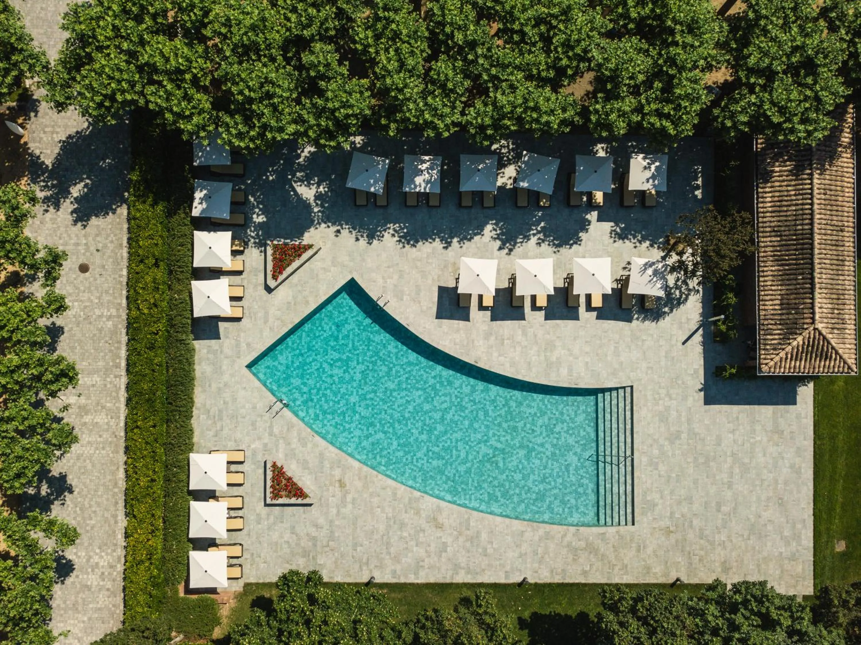 Pool view in Hotel Balneari Termes Orion