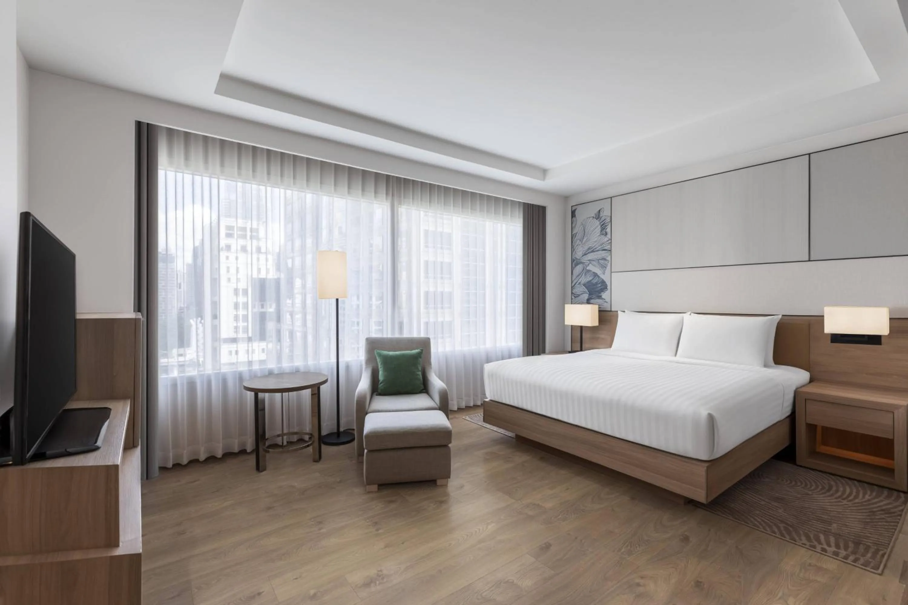 Photo of the whole room, Bed in Courtyard by Marriott Bangkok