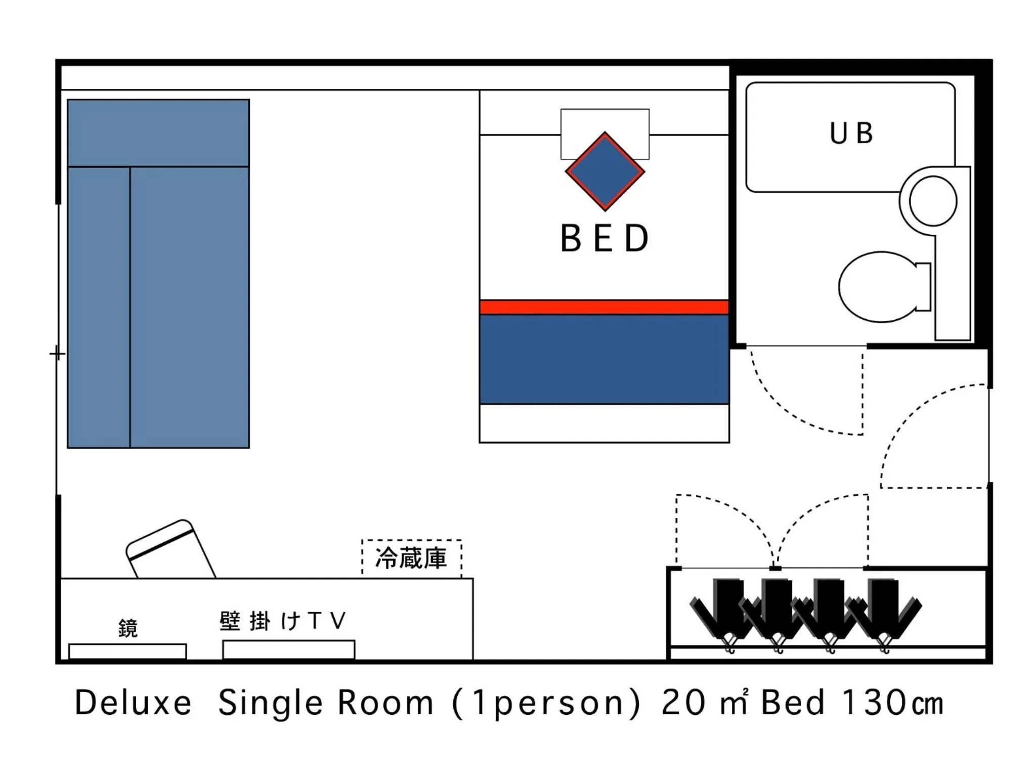 Photo of the whole room, Bed in Hotel Areaone Tokai