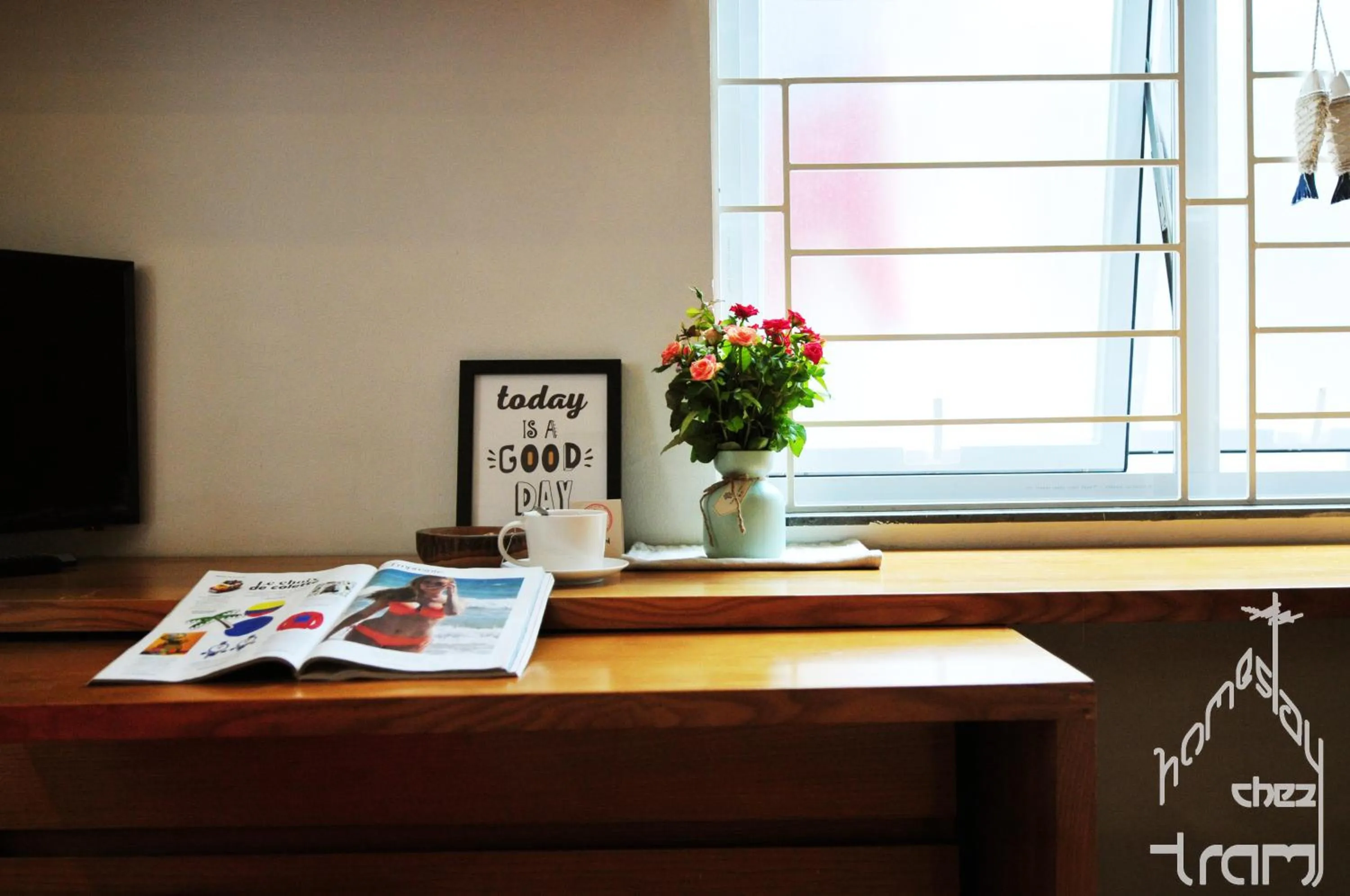 Seating area in Chez Tram Homestay
