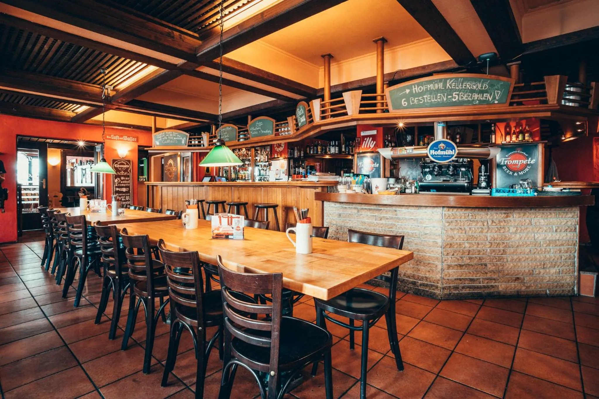 Dining area in Braugasthof Trompete