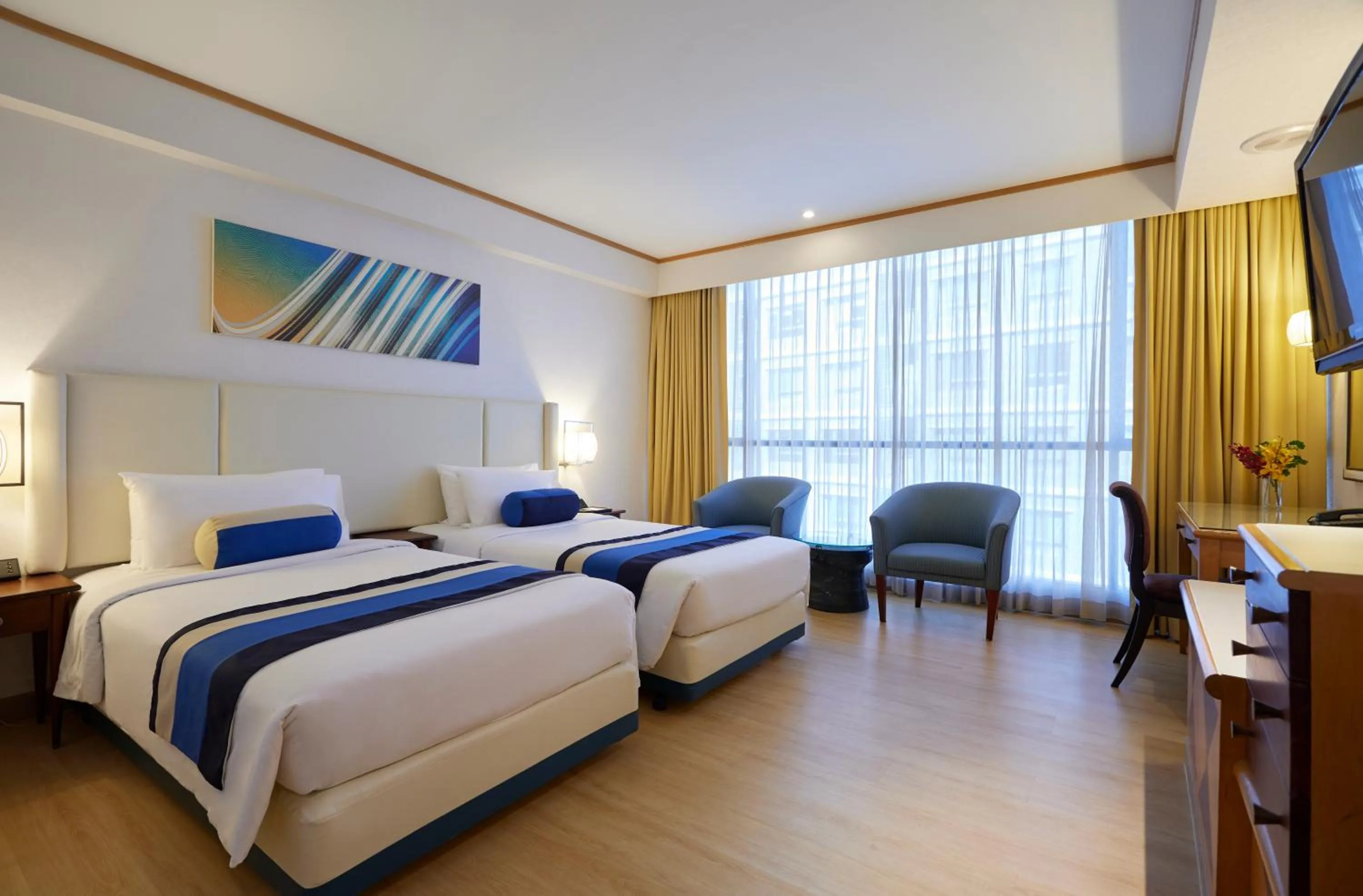 Bed in The Four Wings Hotel Bangkok