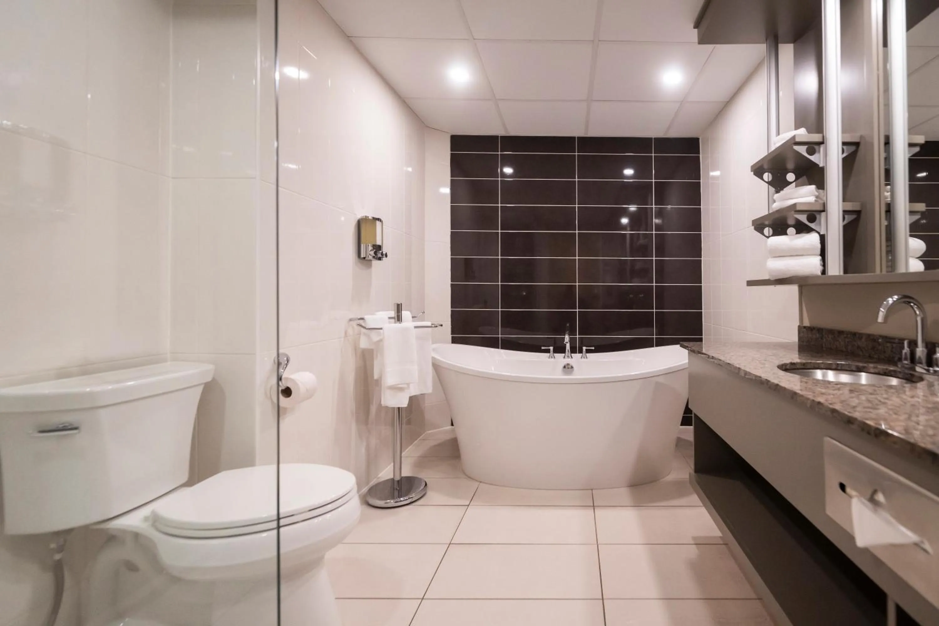Bathroom in Hôtel & Suites Le Dauphin Québec